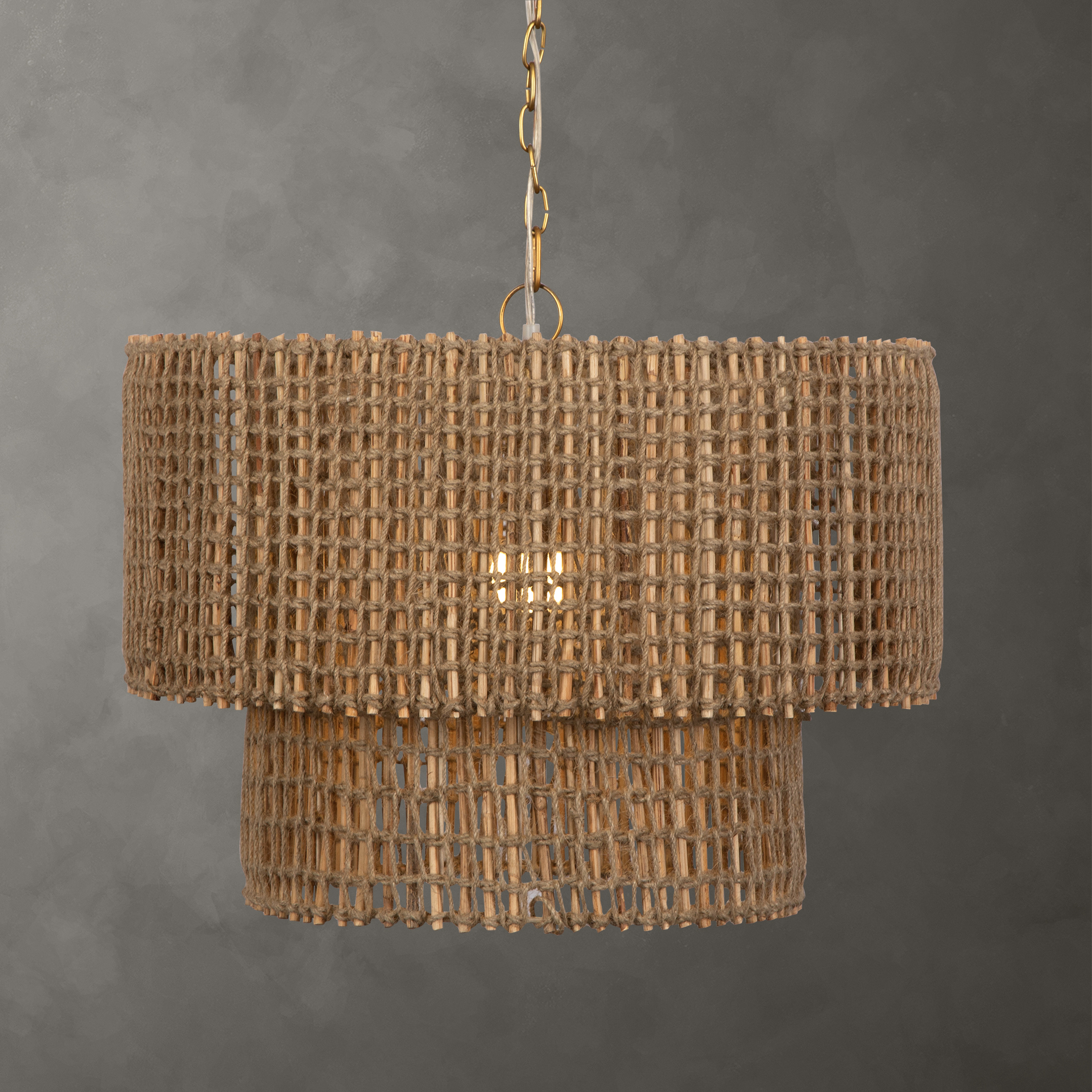 Biswas Woven Jute 1 Light Pendant - Uttermost