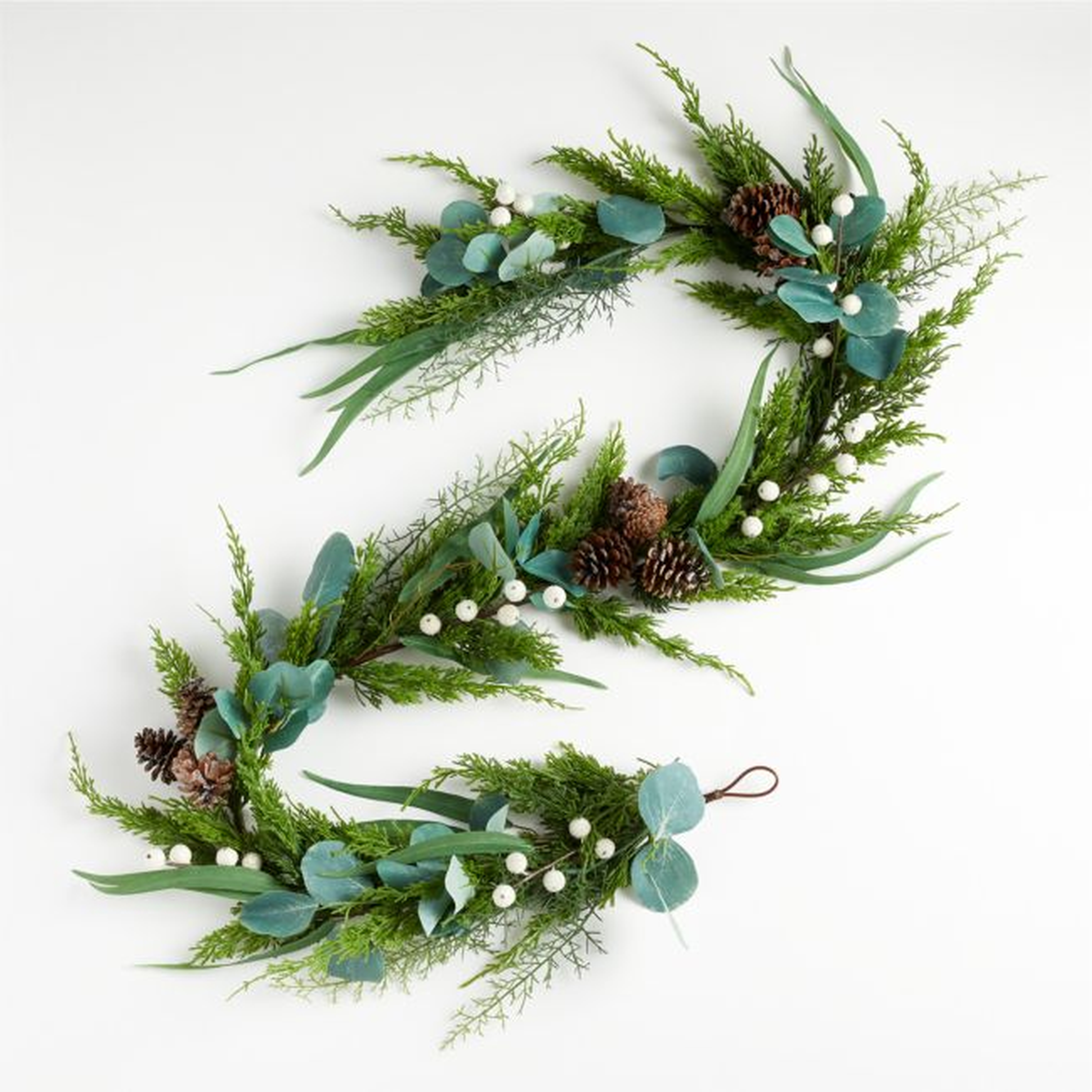 Frosted White Berry Garland - Crate and Barrel
