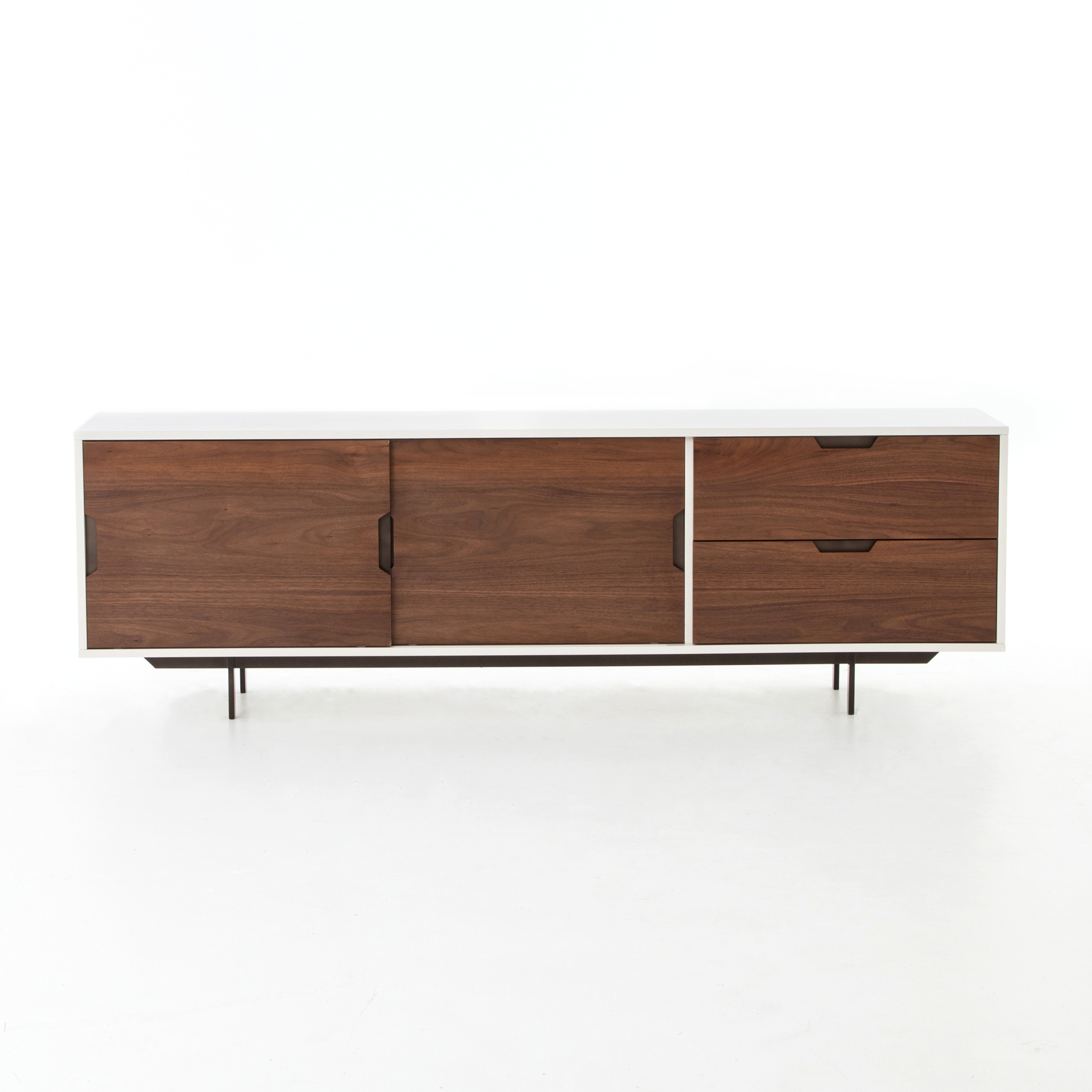 Tucker Large Media Console - Walnut - Four Hands