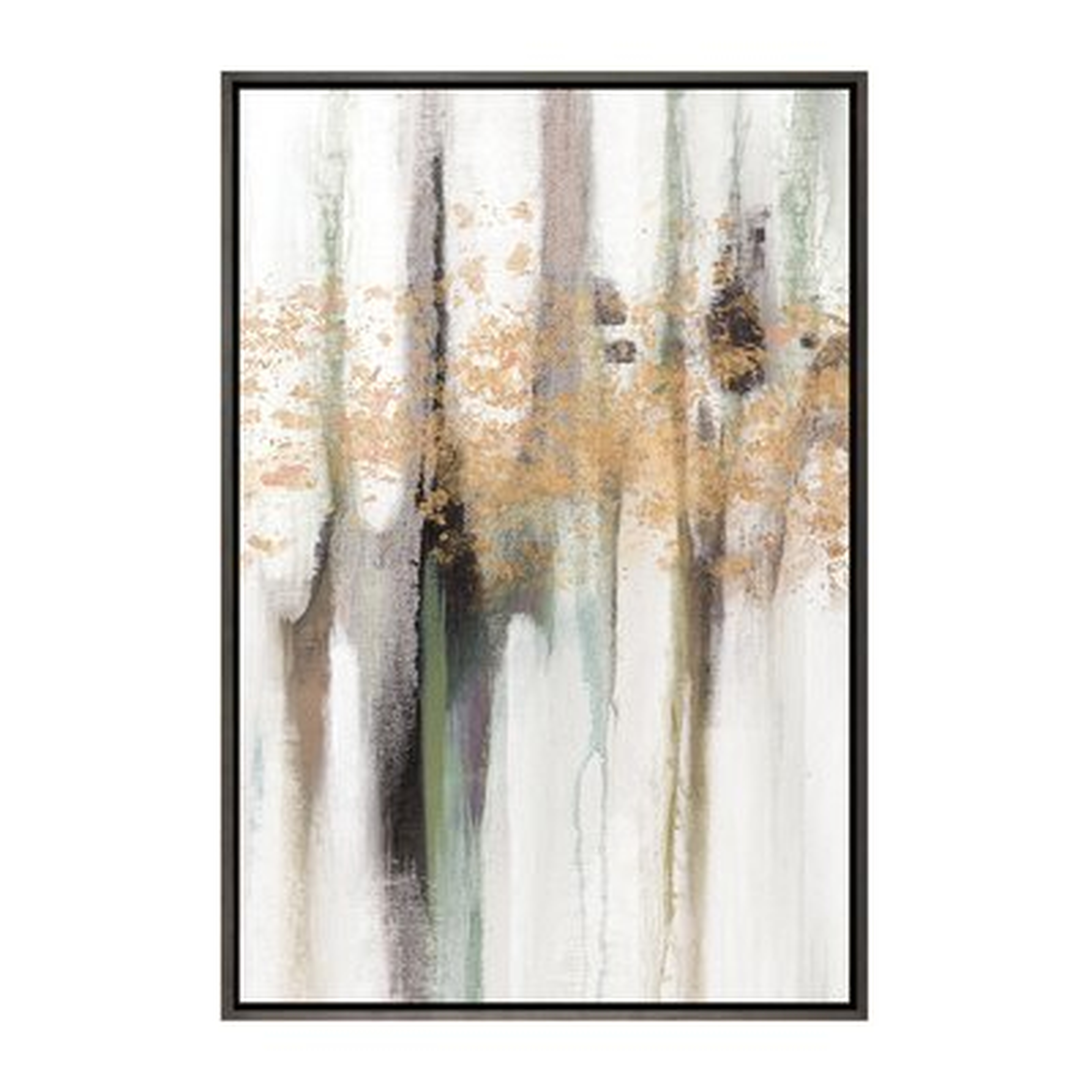 'Falling Gold Leaf I' Painting Print on Wrapped Canvas - Wayfair