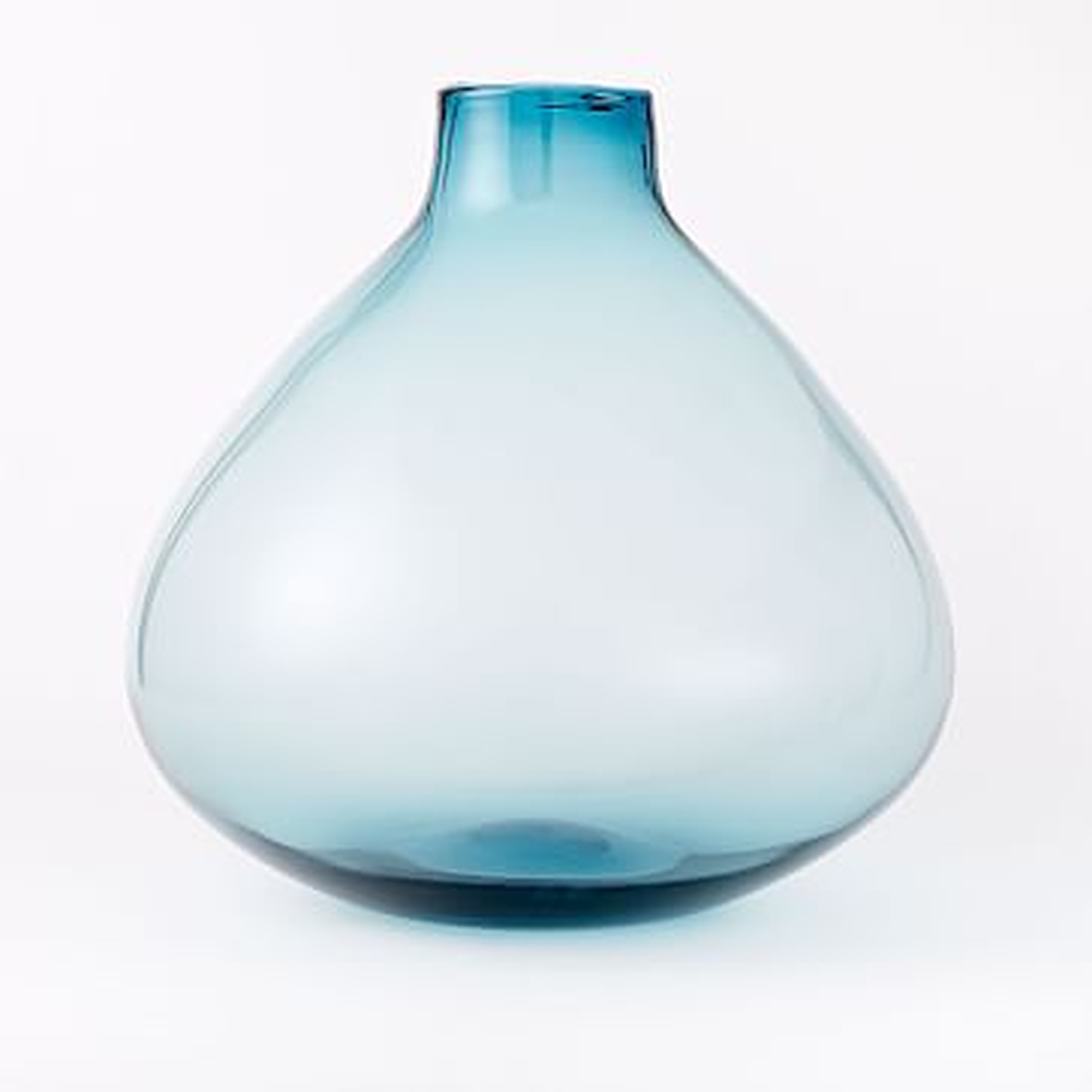 Oversized Glass Vase, Blue - West Elm