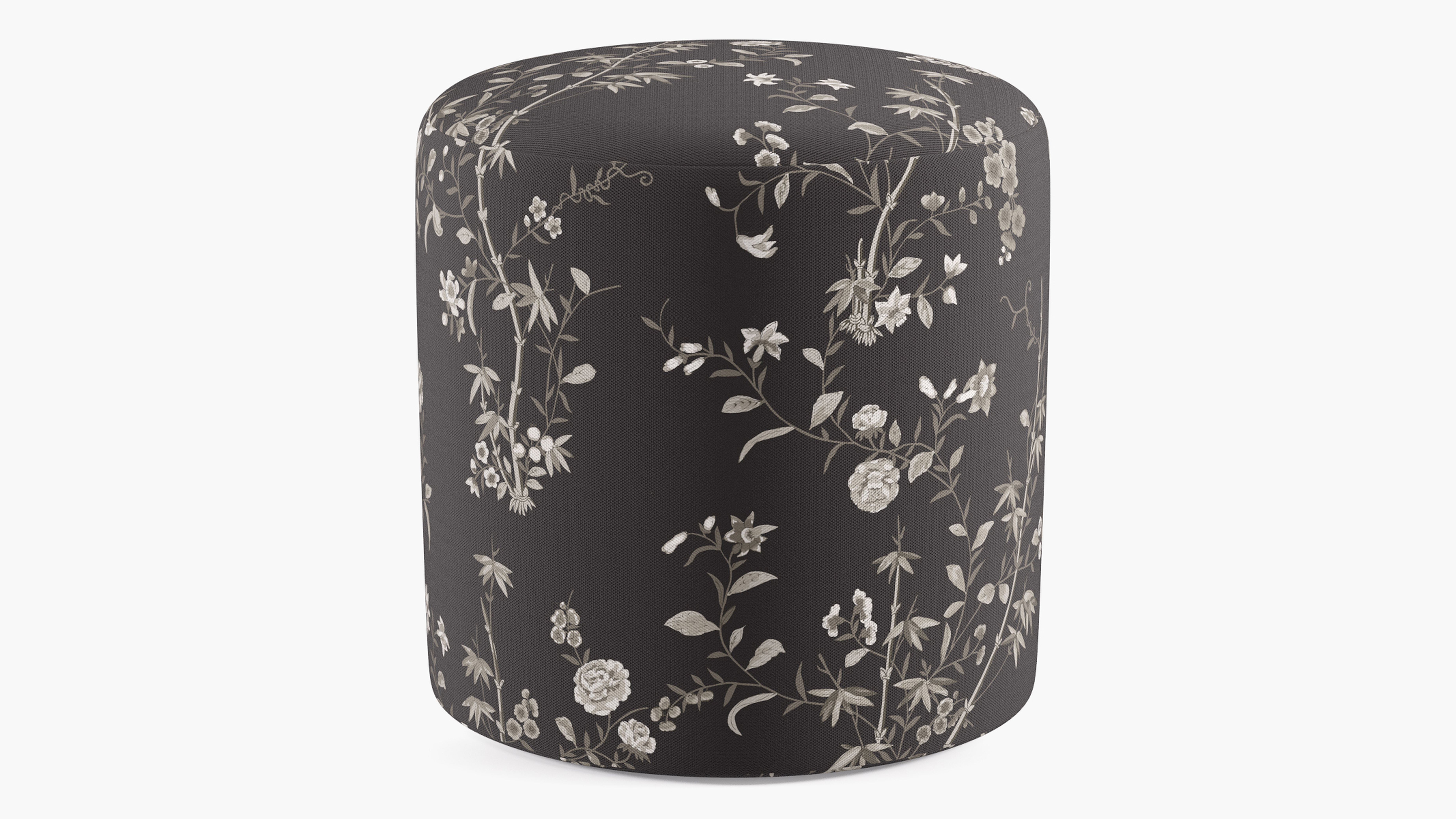 Drum Ottoman, Black Bamboo Garden - The Inside