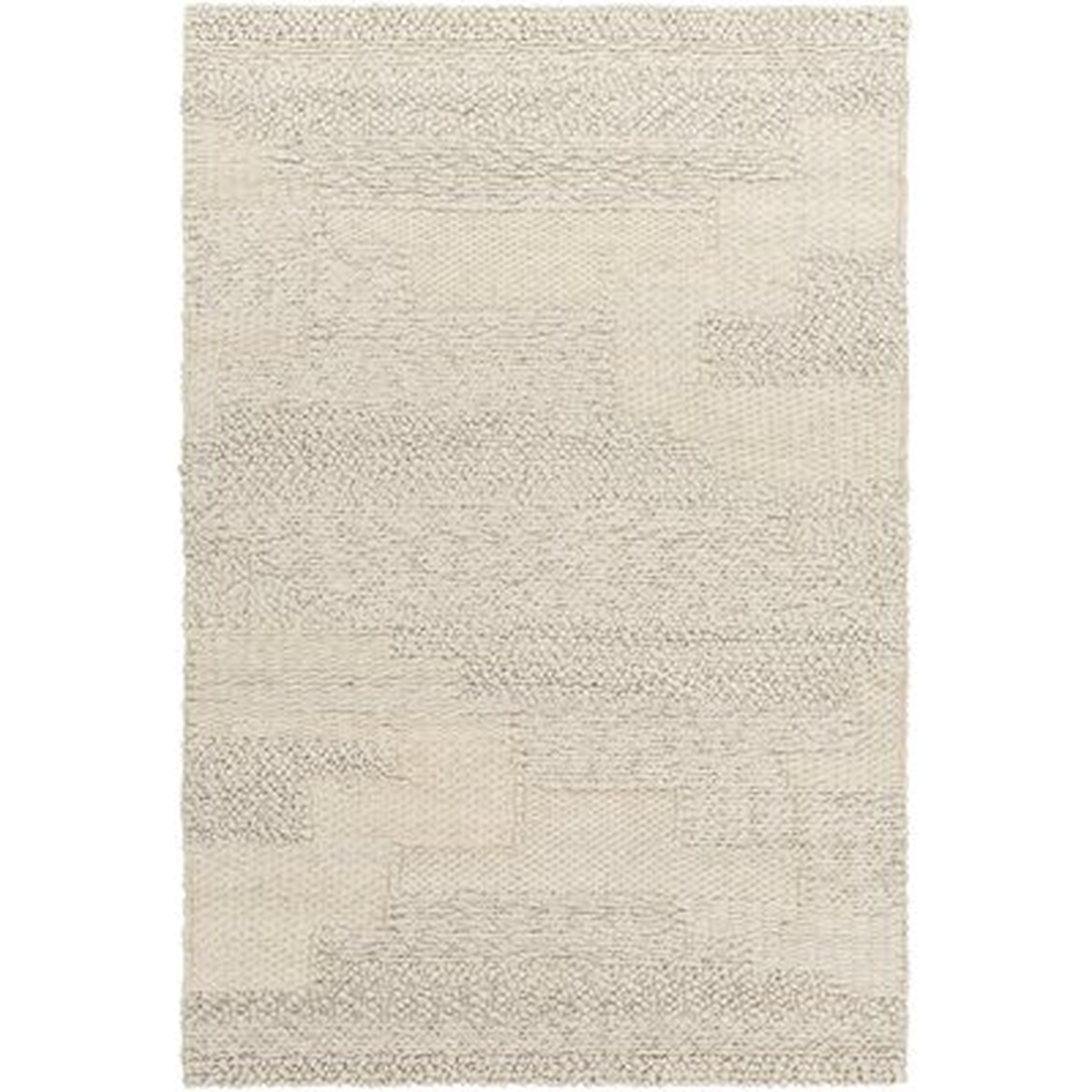 Cassian Textured Handwoven Wool Ivory/Gray Area Rug - AllModern