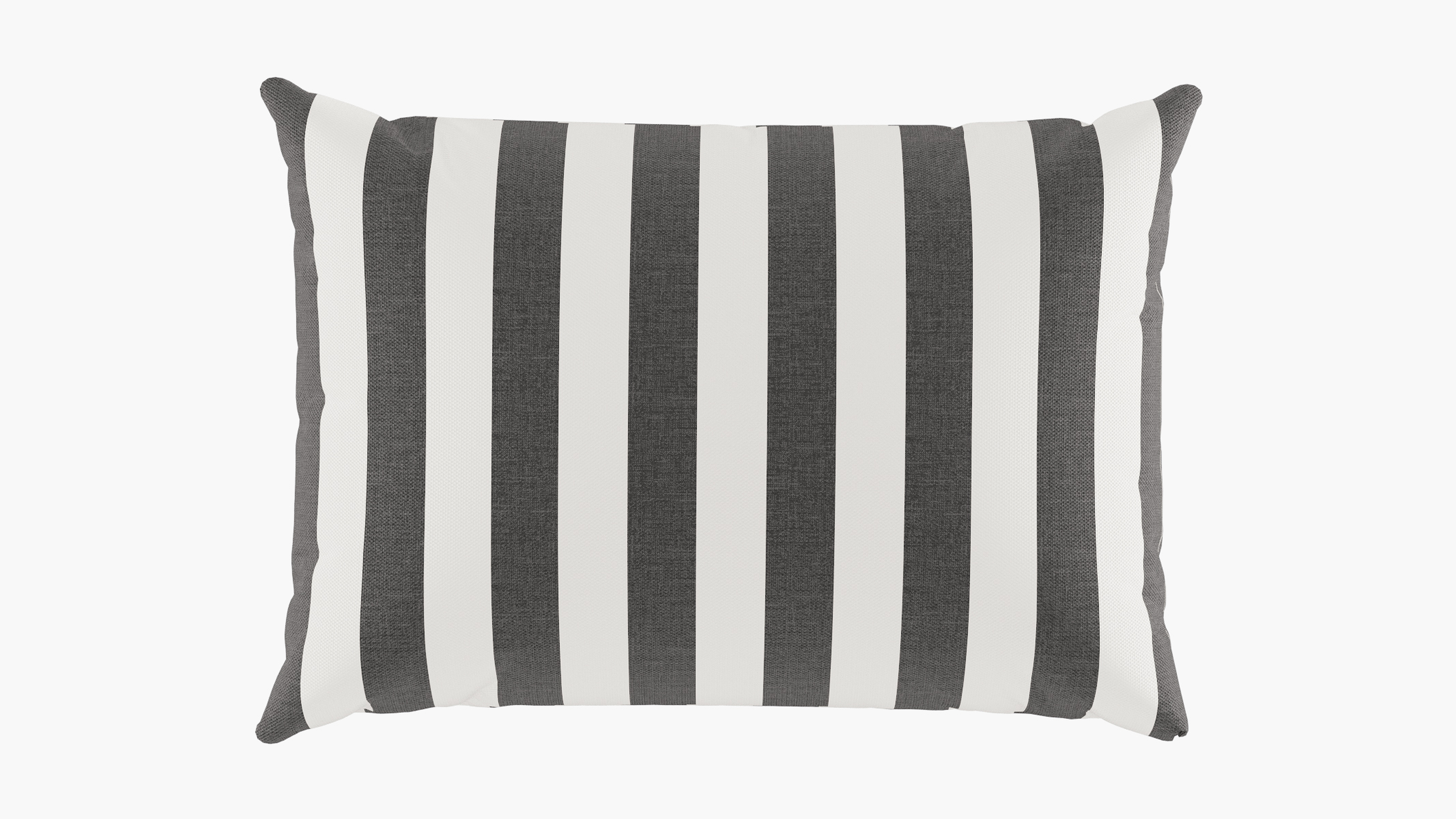 Outdoor 14" x 20" Lumbar Pillow, Ink Cabana Stripe, 14" x 20" - The Inside