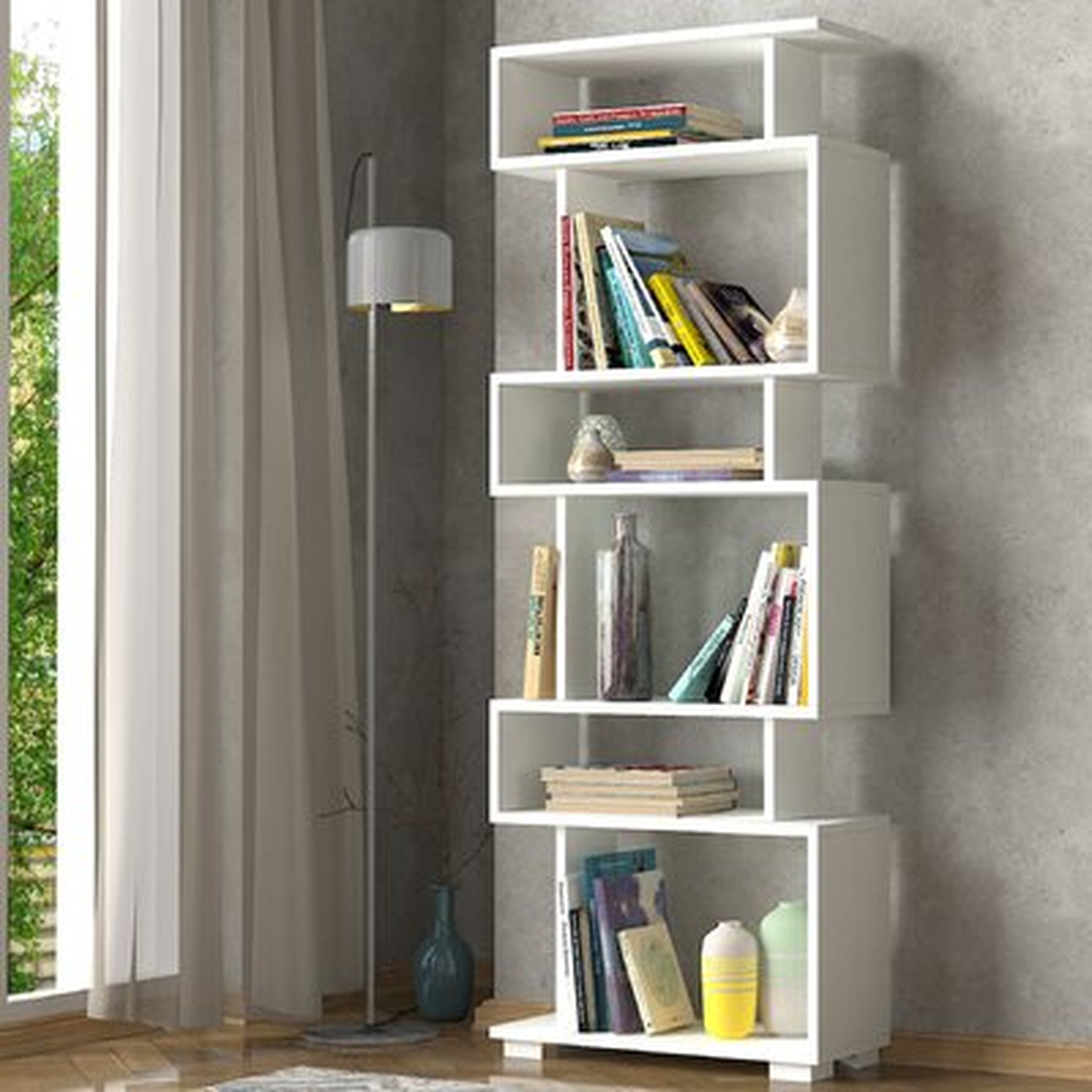 Block Bookcase White - Wayfair