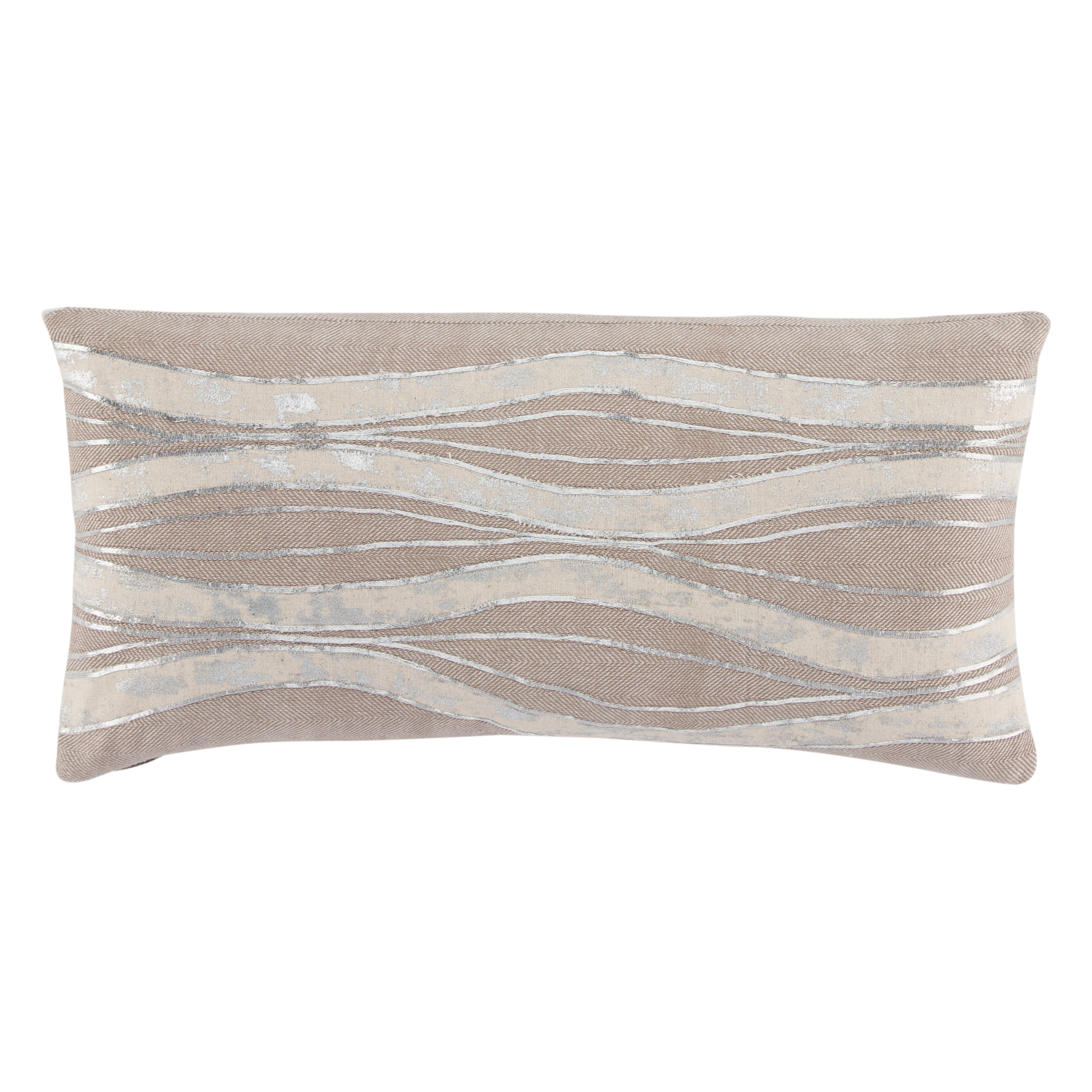 Design (US) Taupe 10"X21" Pillow - Collective Weavers