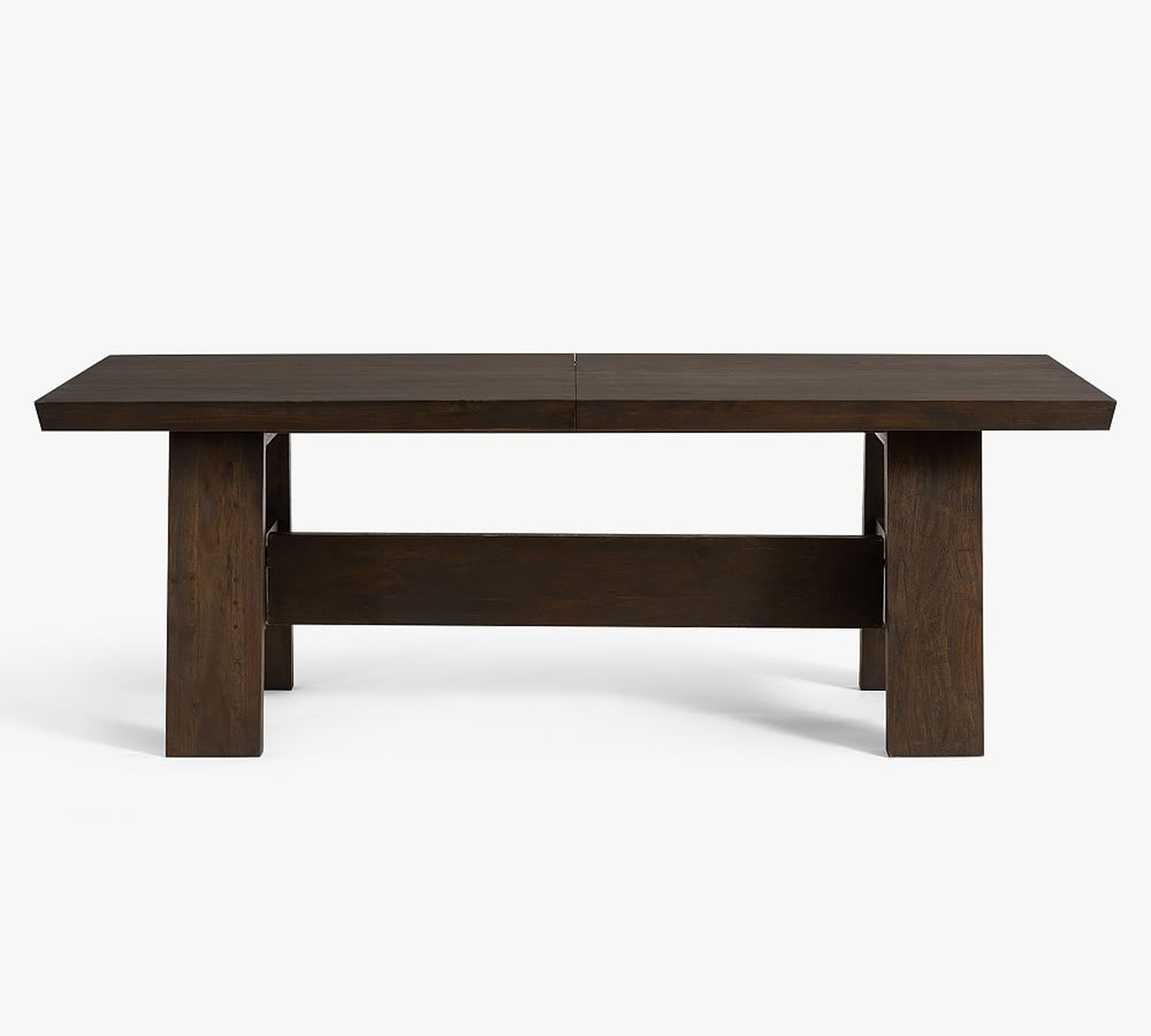 Madera Wood Extending Dining Table, Coffee Bean, 88"-108"L - Pottery Barn