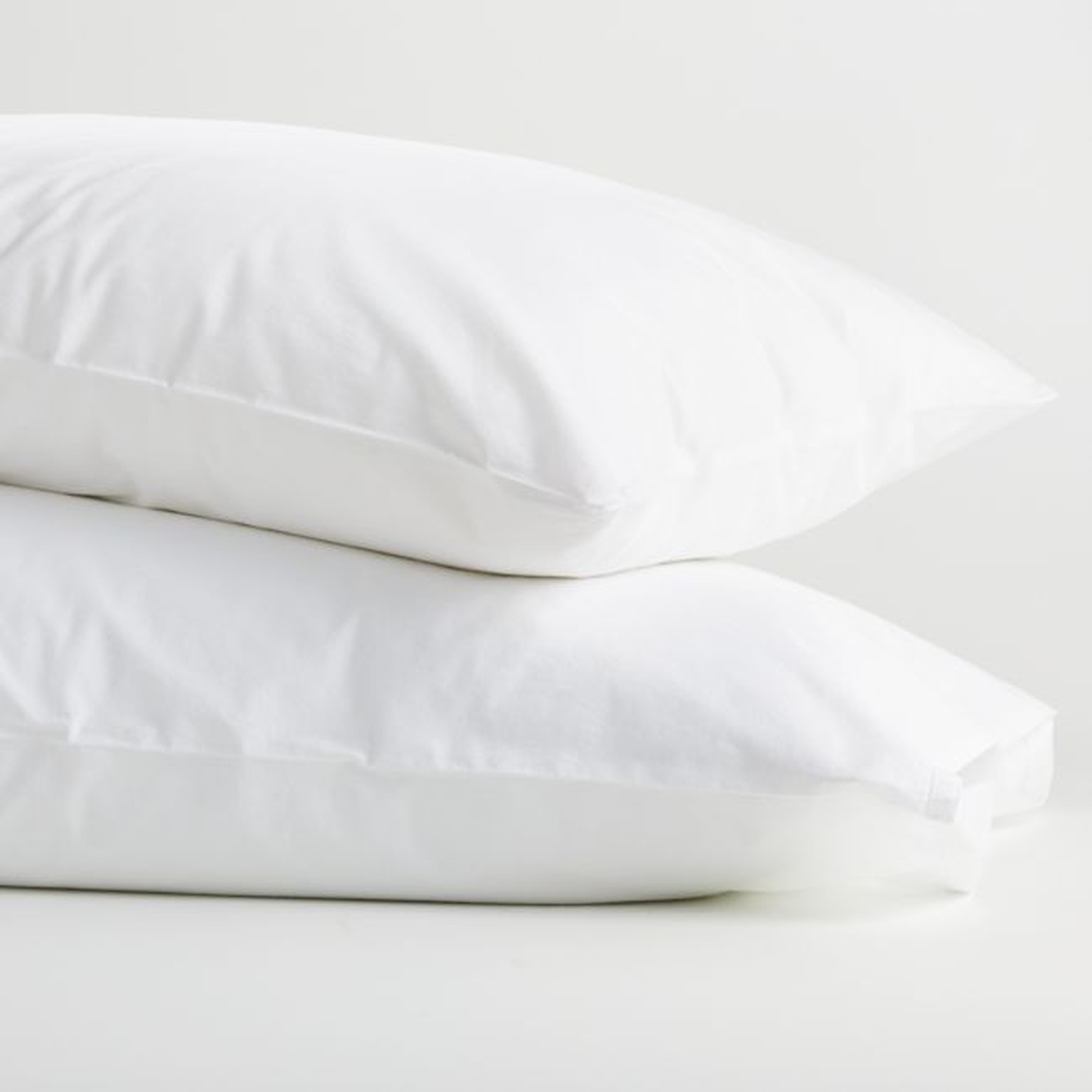 Crisp Cotton Percale White King Pillowcases, Set of 2 - Crate and Barrel