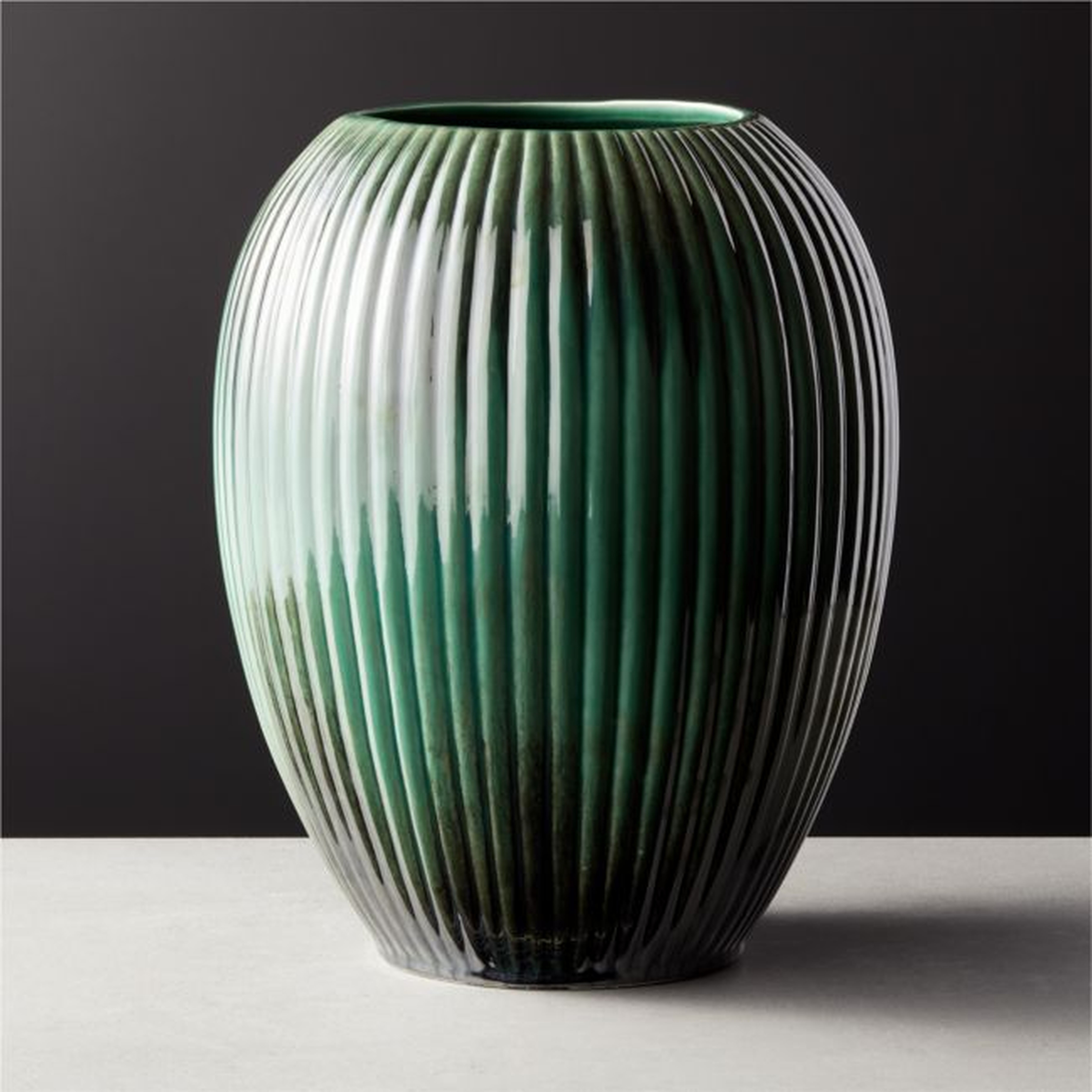 Clemence Green Vase - CB2