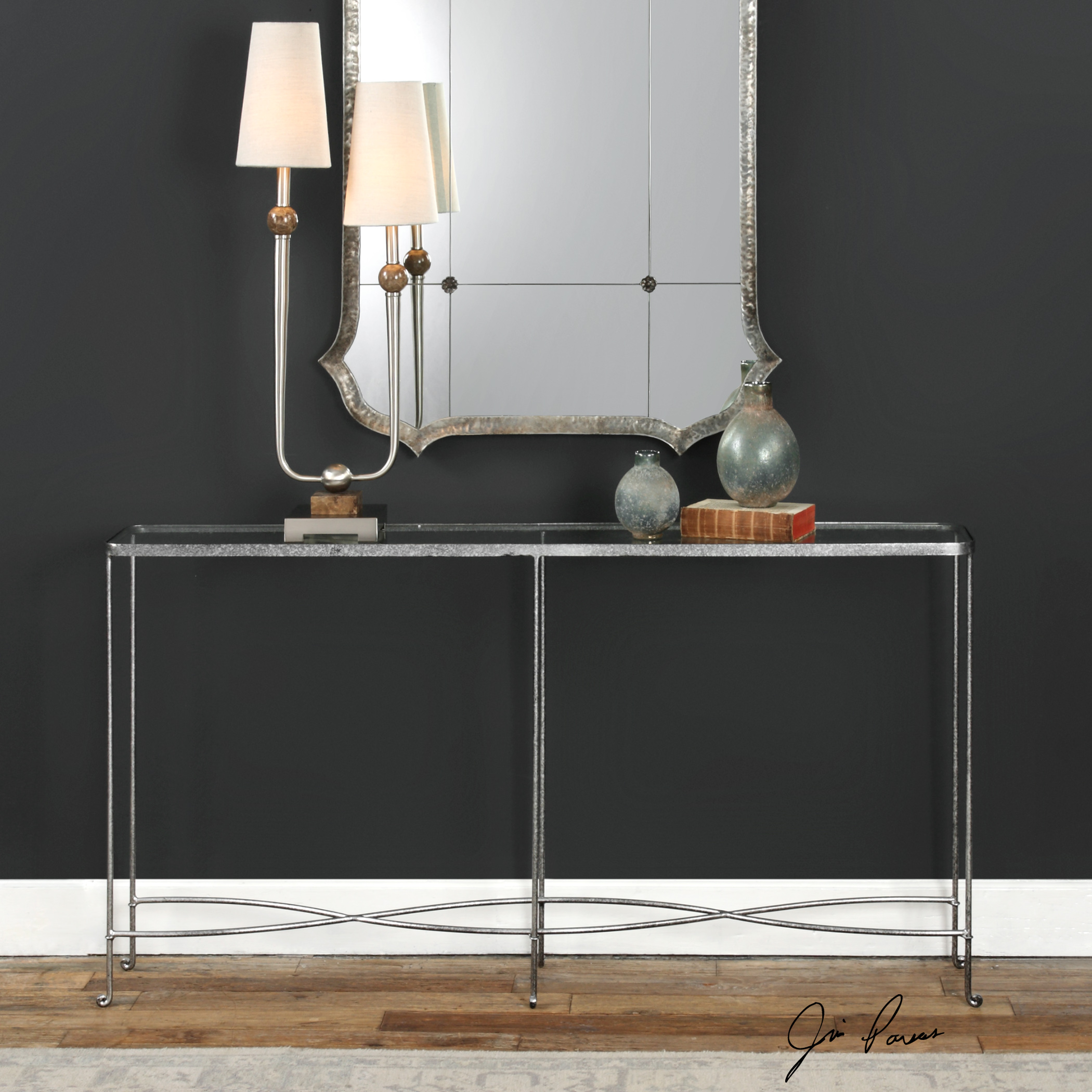 Aubrey Silver Console Table - Hudsonhill Foundry