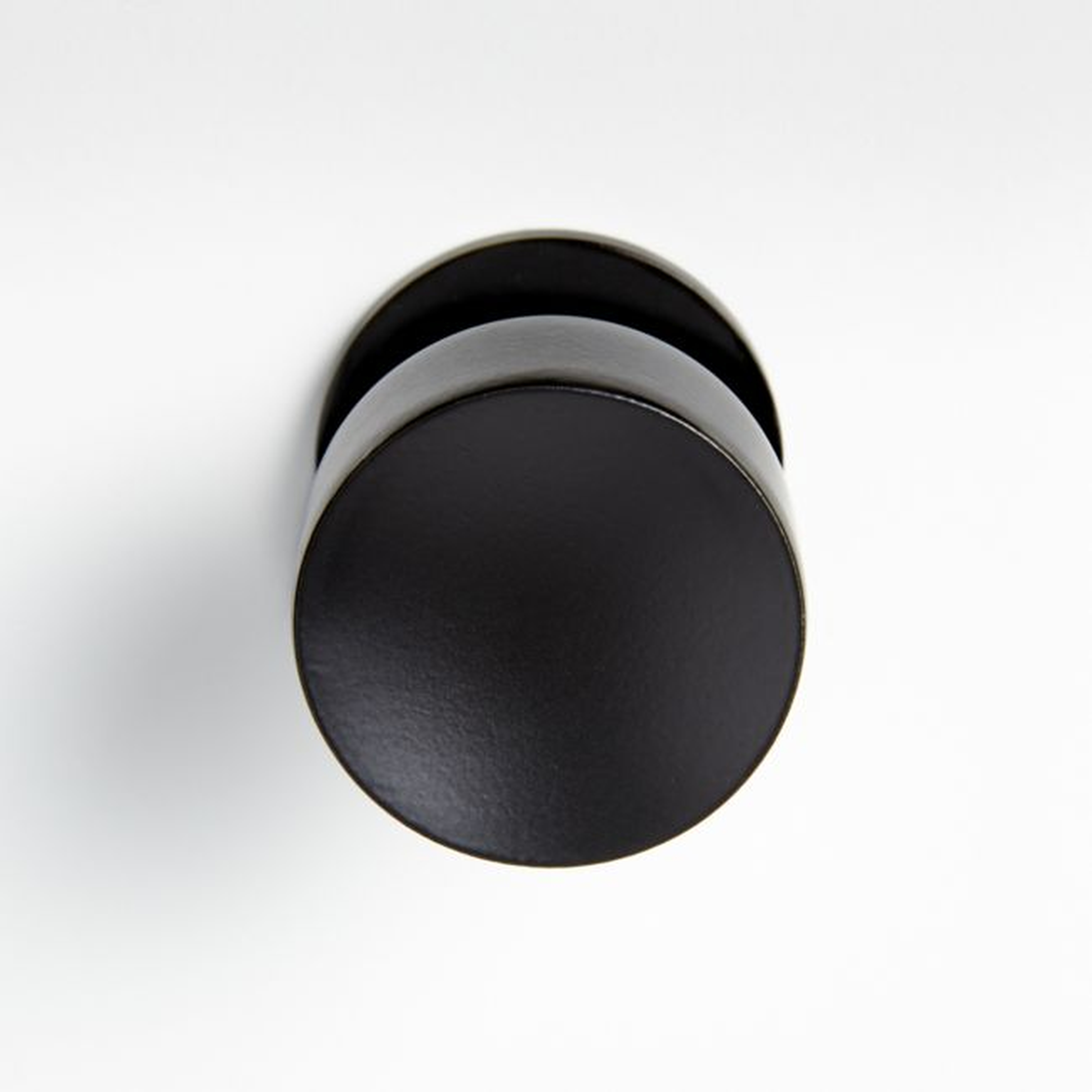 Oval Matte Black Knob - Crate and Barrel