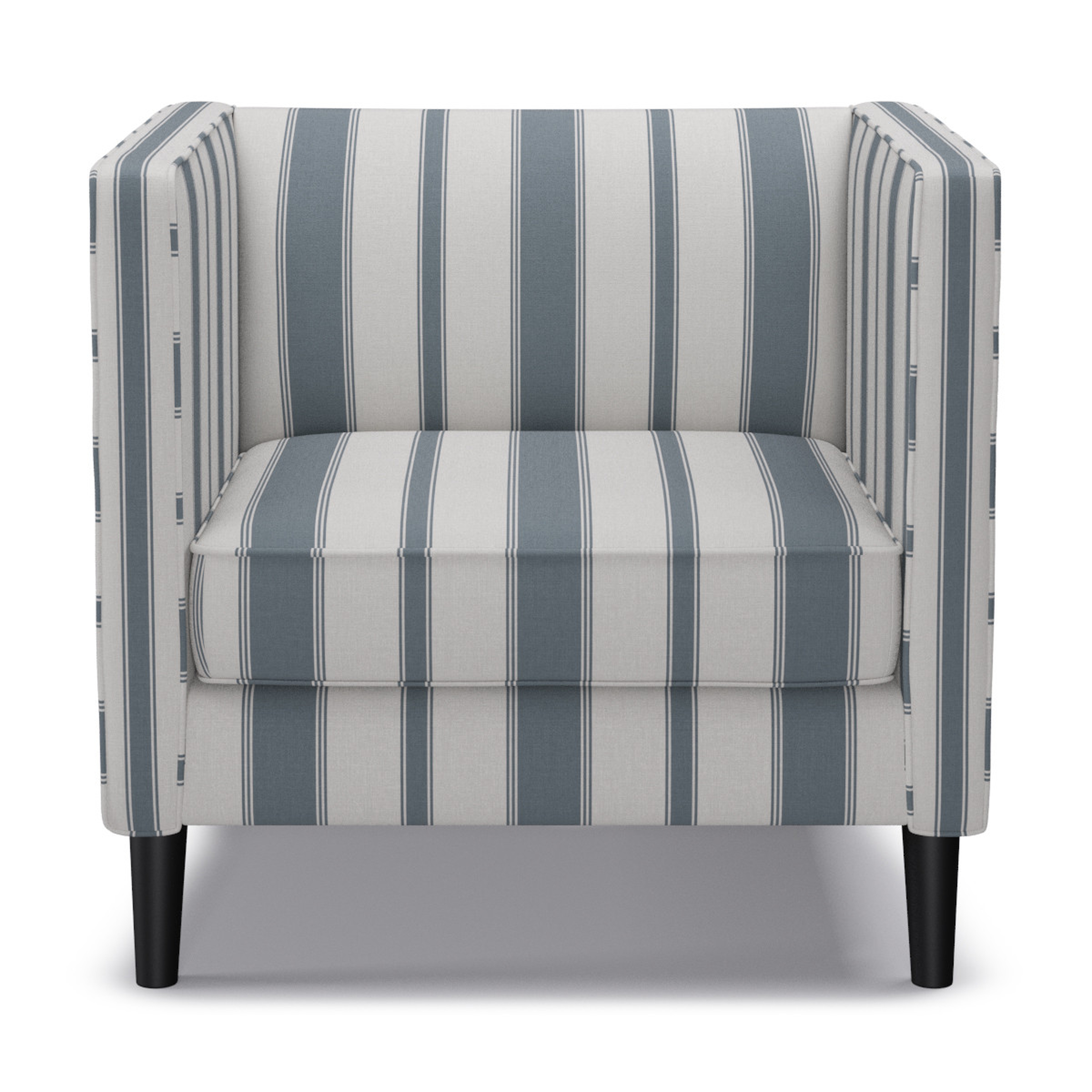 Tuxedo Chair | French Blue Clarence Stripe - The Inside