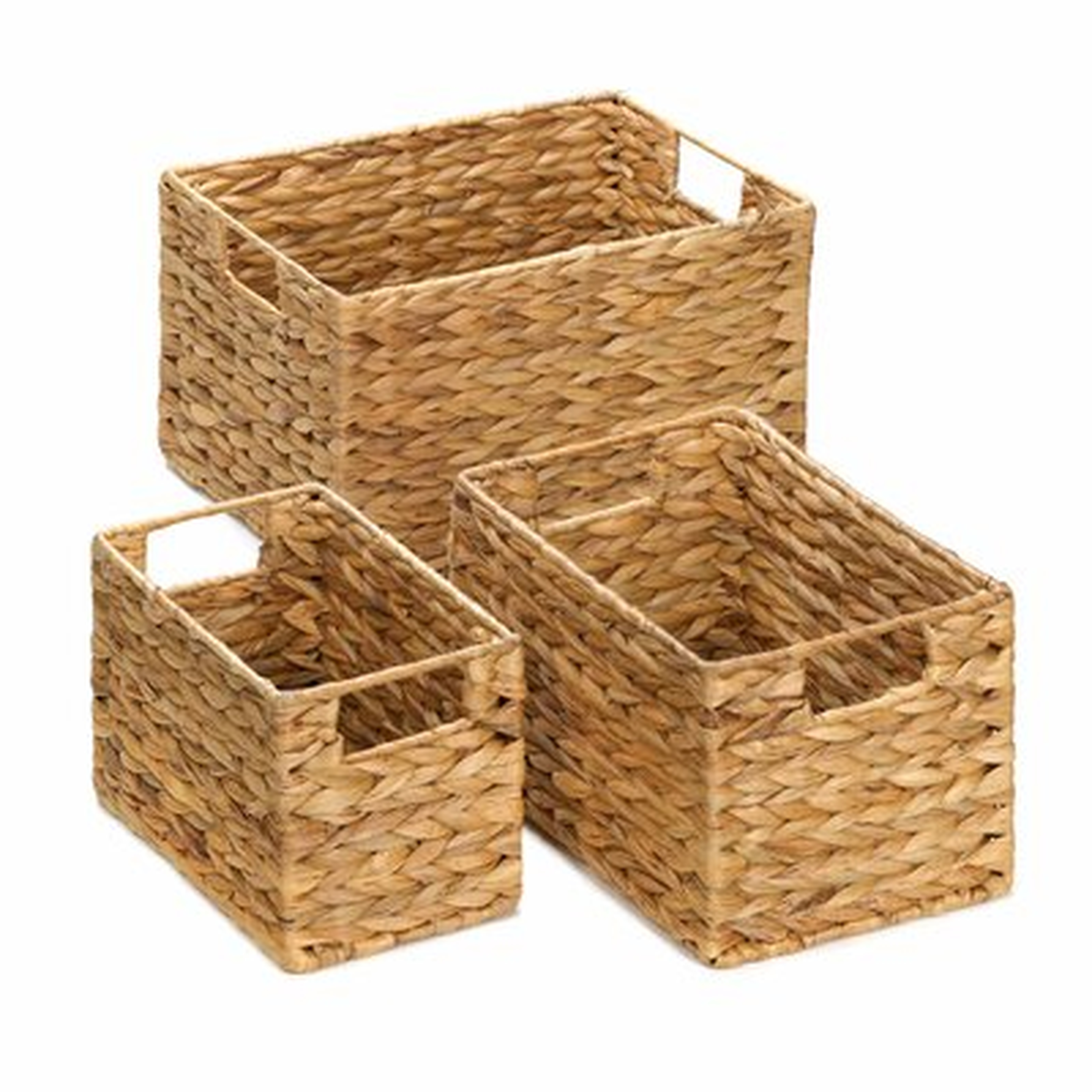 3 Piece Wicker Basket Set - Wayfair