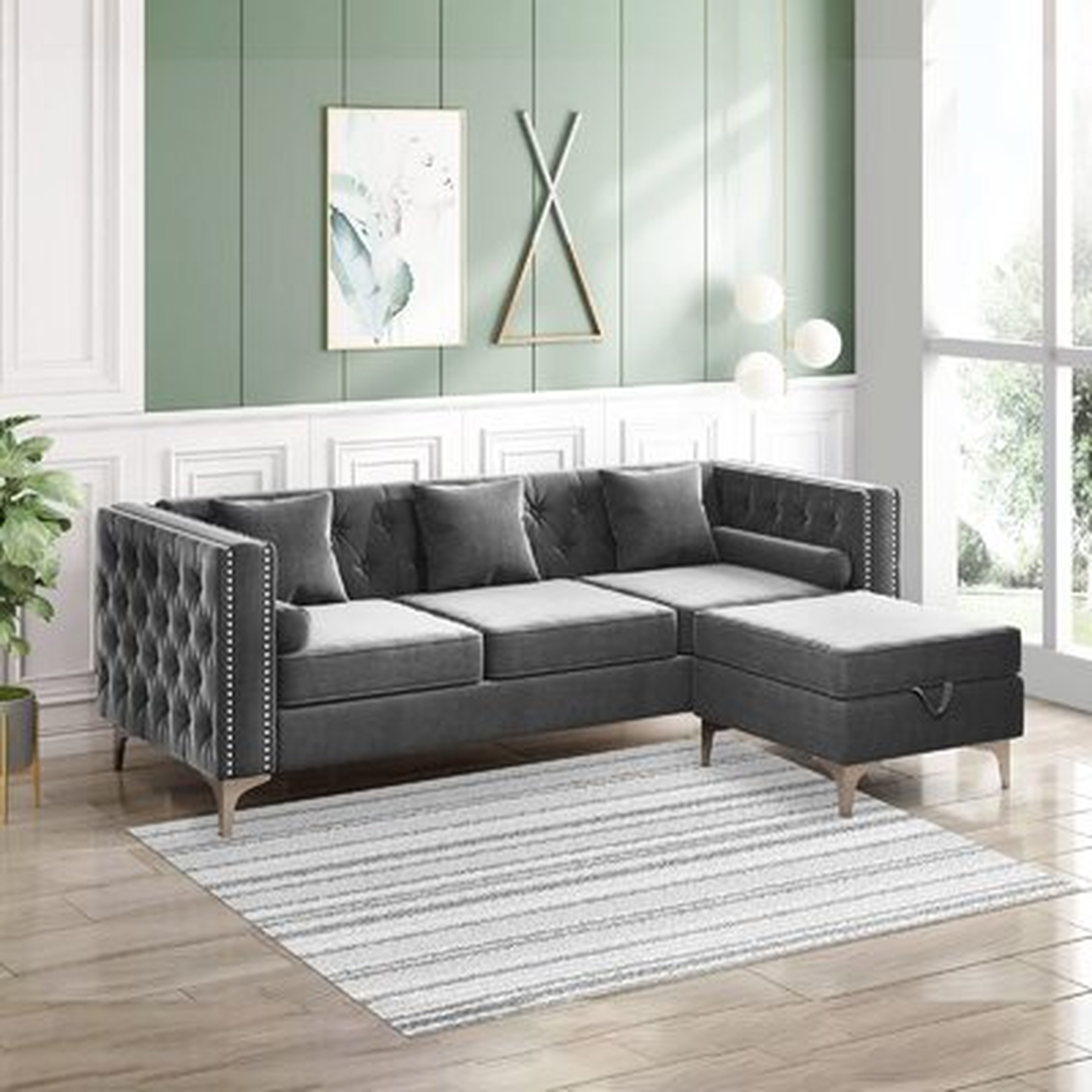 Rickel Reversible Modular Sofa & Chaise with Ottoman - Wayfair