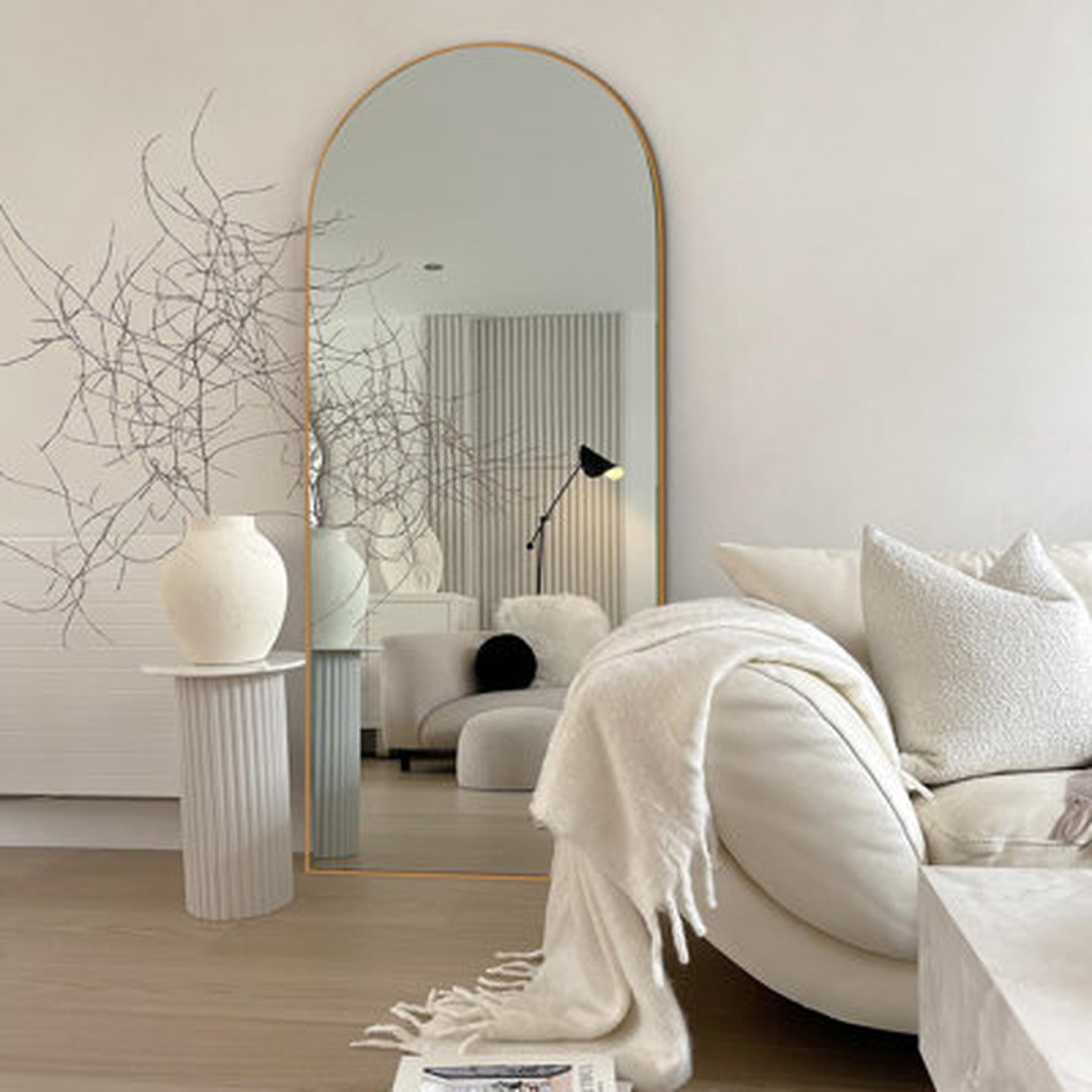 Leeron Arch Wood Mirror - Wayfair
