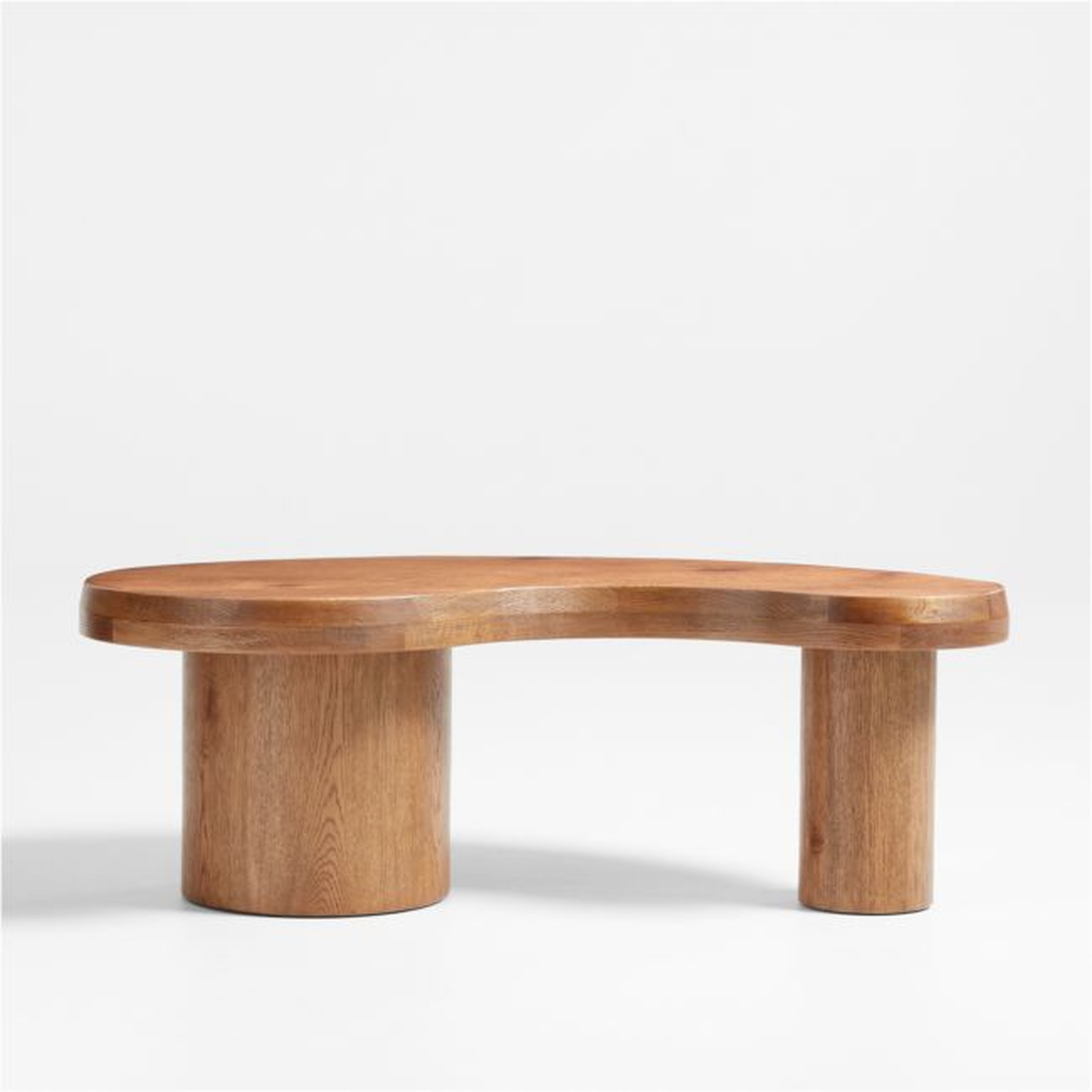 Augie Brown Oak Wood 48" Coffee Table by Jake Arnold - Crate and Barrel