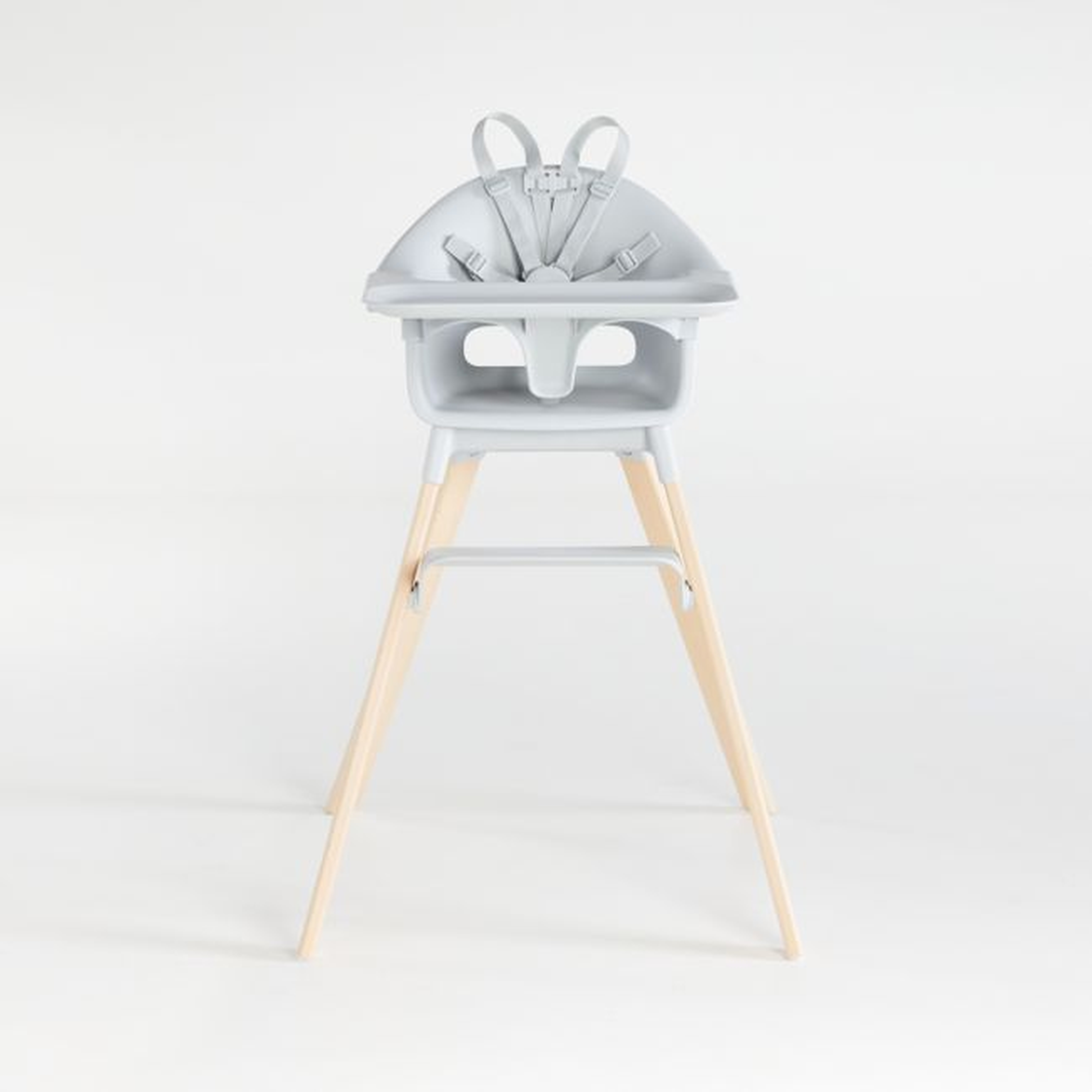 Stokke Clikk Grey Baby High Chair with Adjustable Footrest - Crate and Barrel