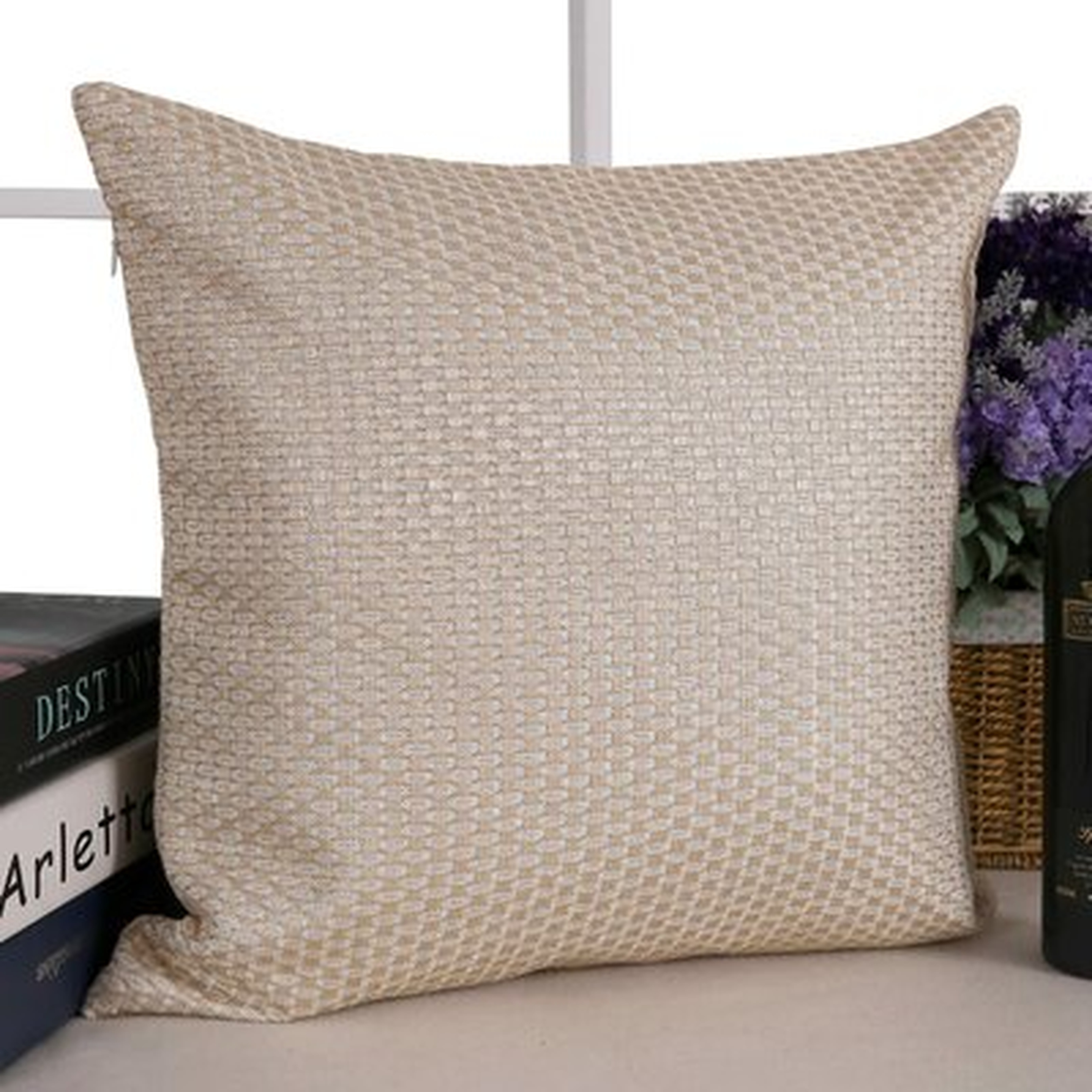 Analyn Square Faux leather Pillow Cover - Wayfair