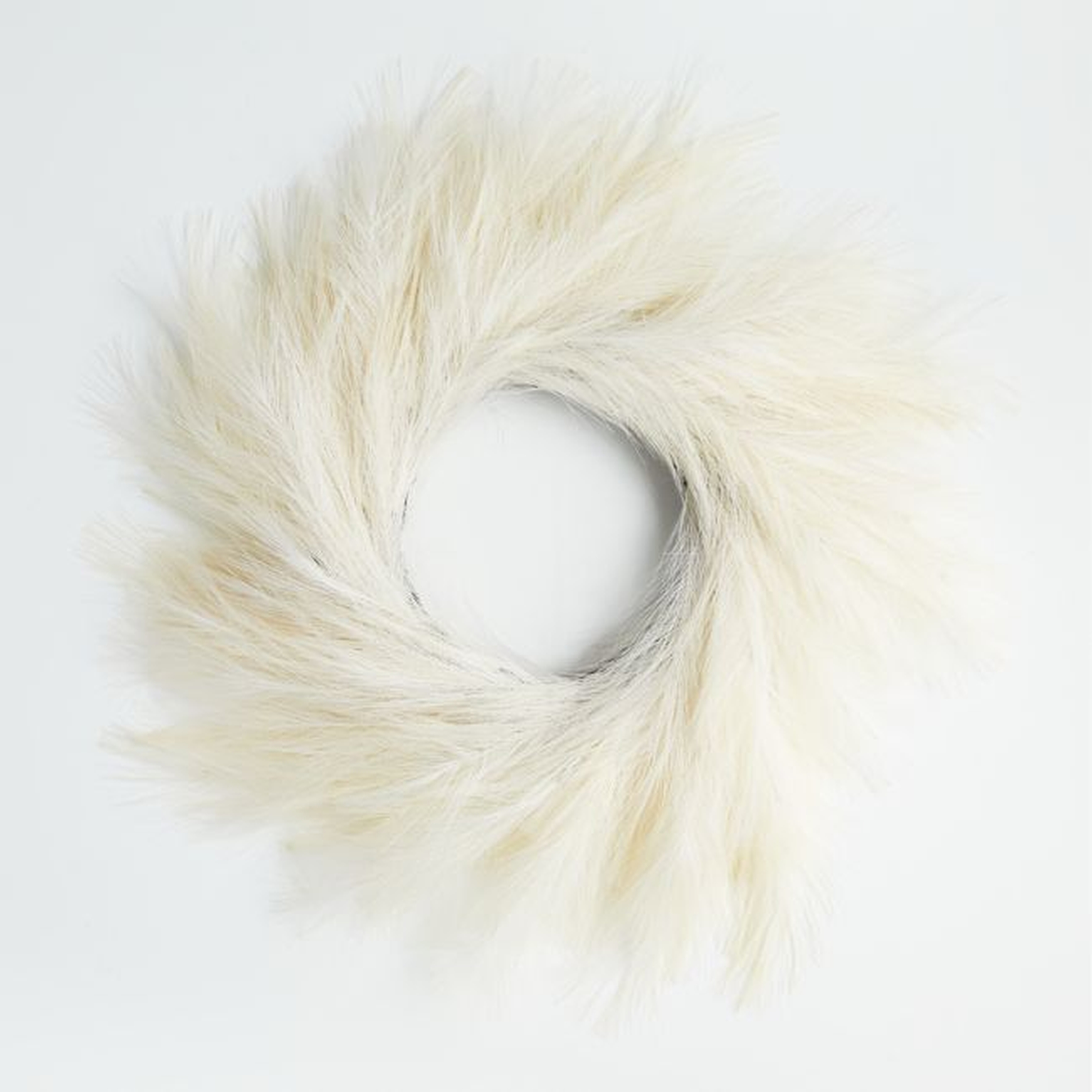 Faux Ivory Pampas Grass Wreath 28" - Crate and Barrel