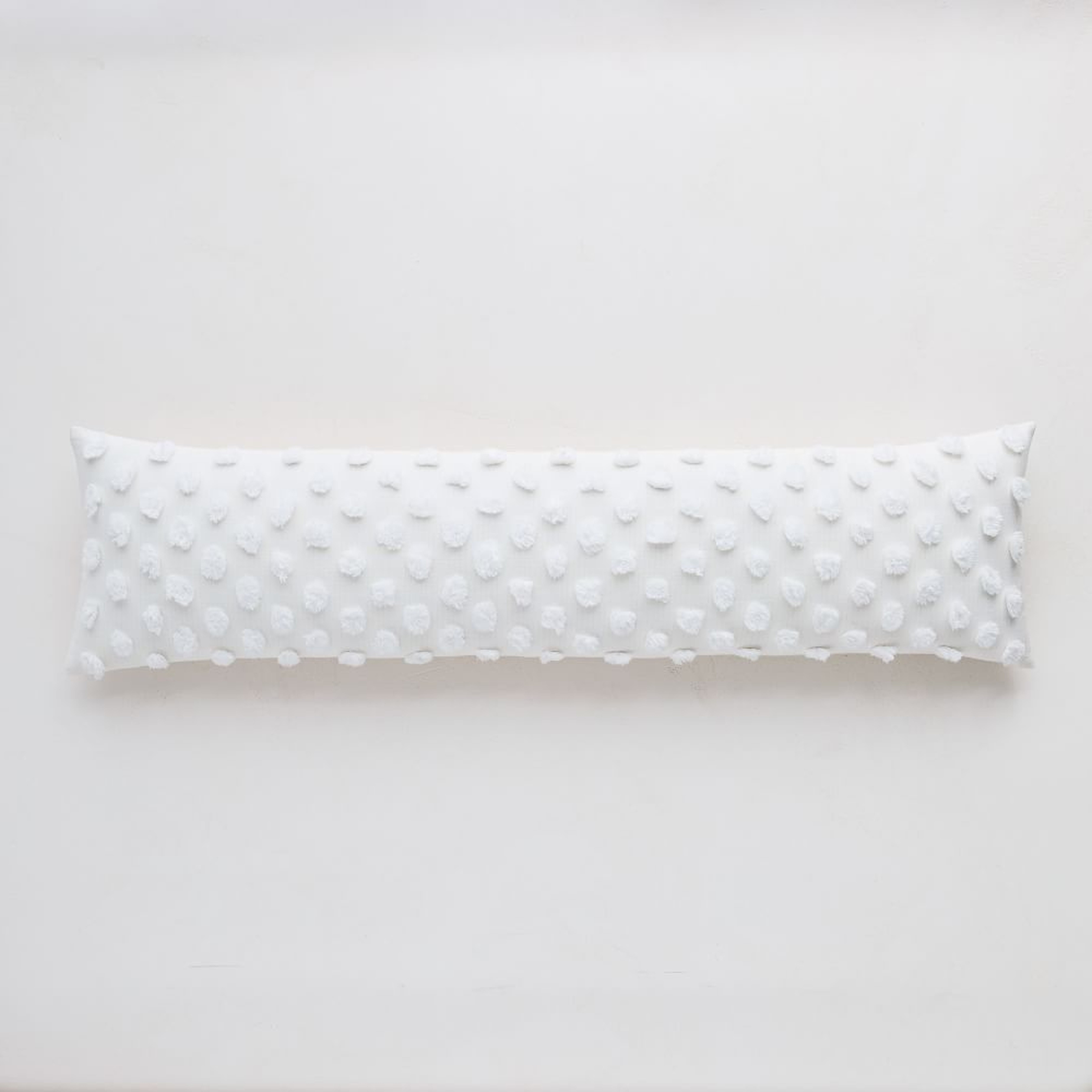 Candlewick Pillow Cover, 12"x46", White - West Elm