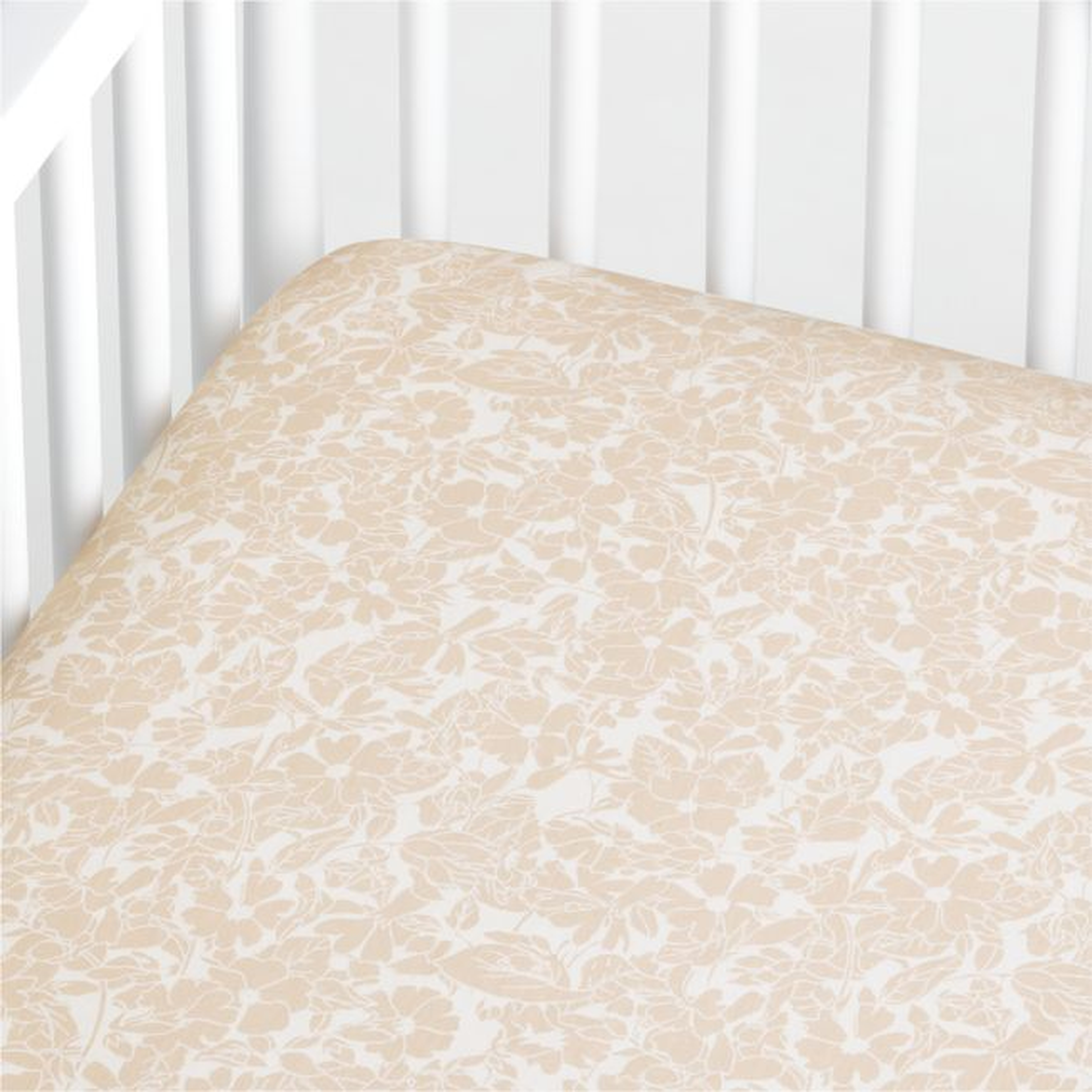 Ellsworth Floral Organic Crib Fitted Sheet - Crate and Barrel