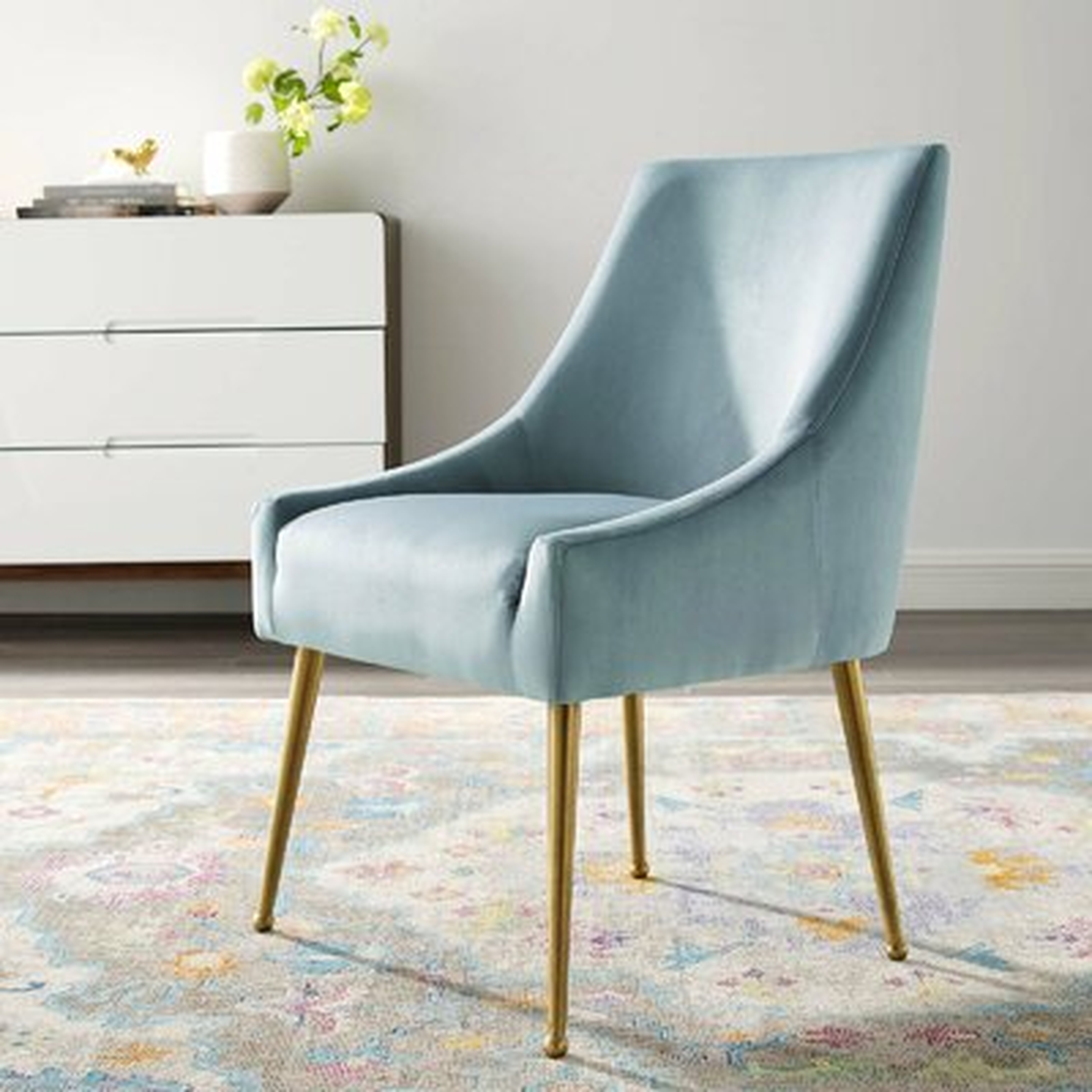 Vella Velvet Upholstered Side Chair - Wayfair