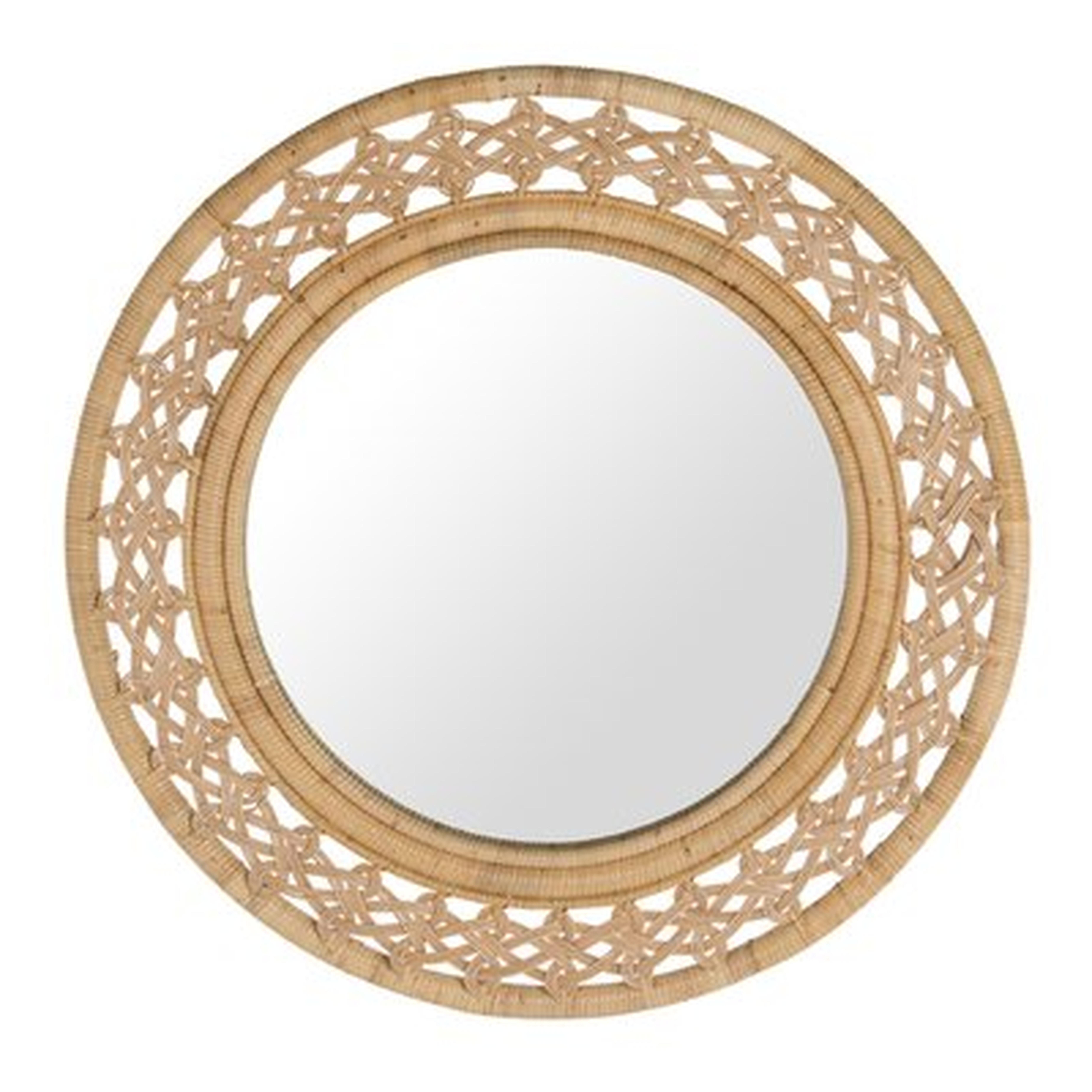 Tulley Round Rattan Braided Decorative Accent Mirror - Wayfair