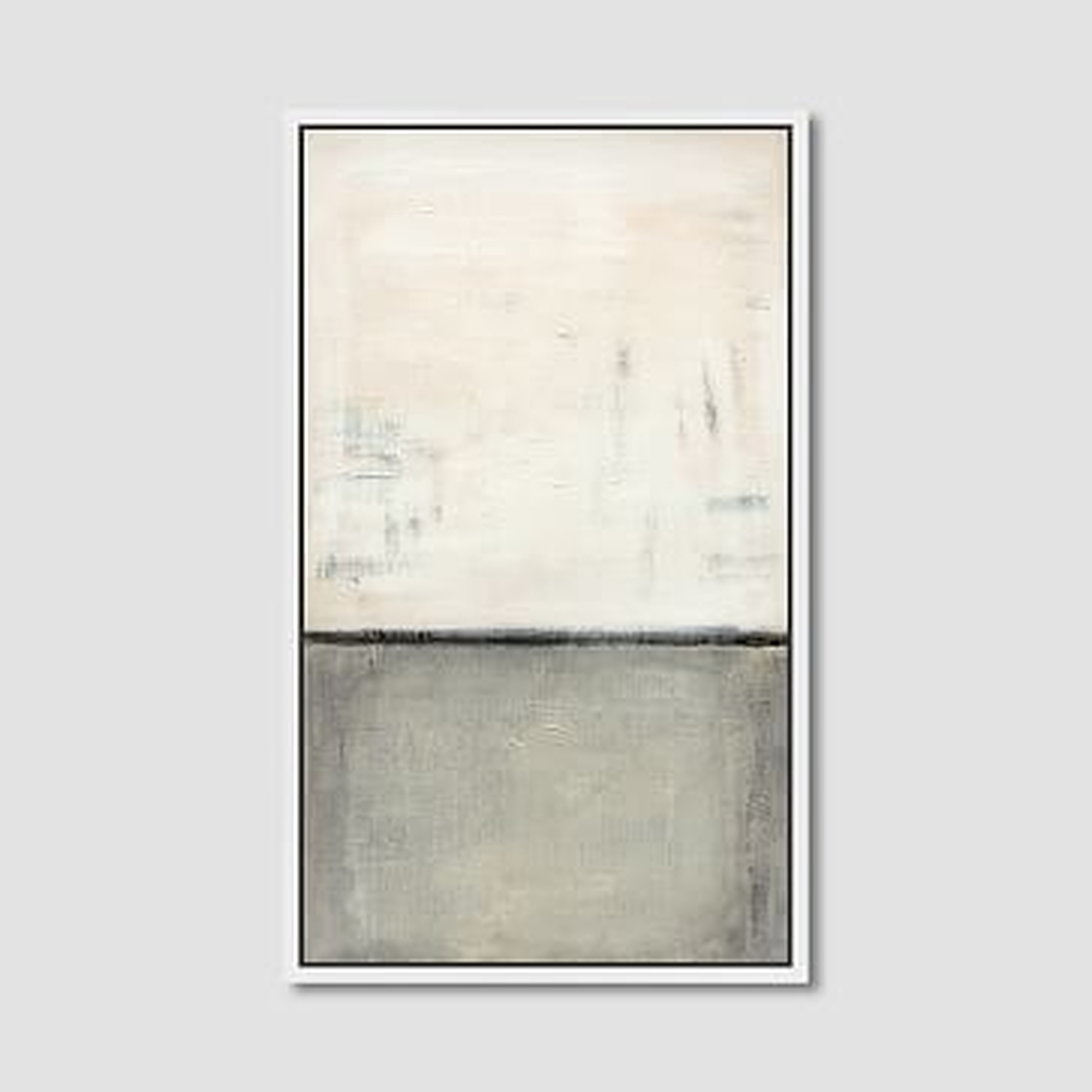Framed Print White on Gray, 18" X 24" - West Elm
