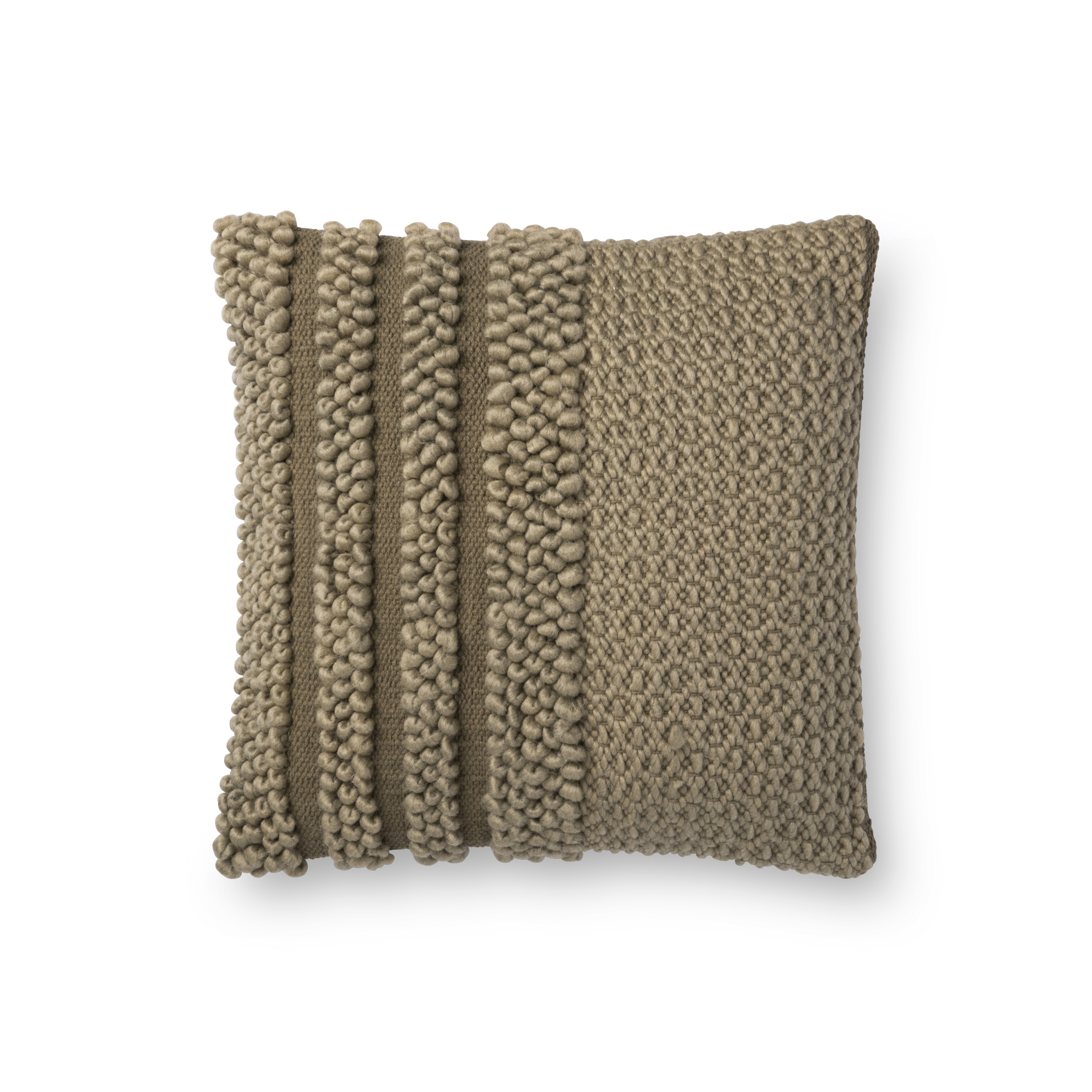 Magnolia Home by Joanna Gaines PILLOWS P1104 OLIVE 18" x 18" Cover w/Down - Magnolia Home by Joana Gaines Crafted by Loloi Rugs