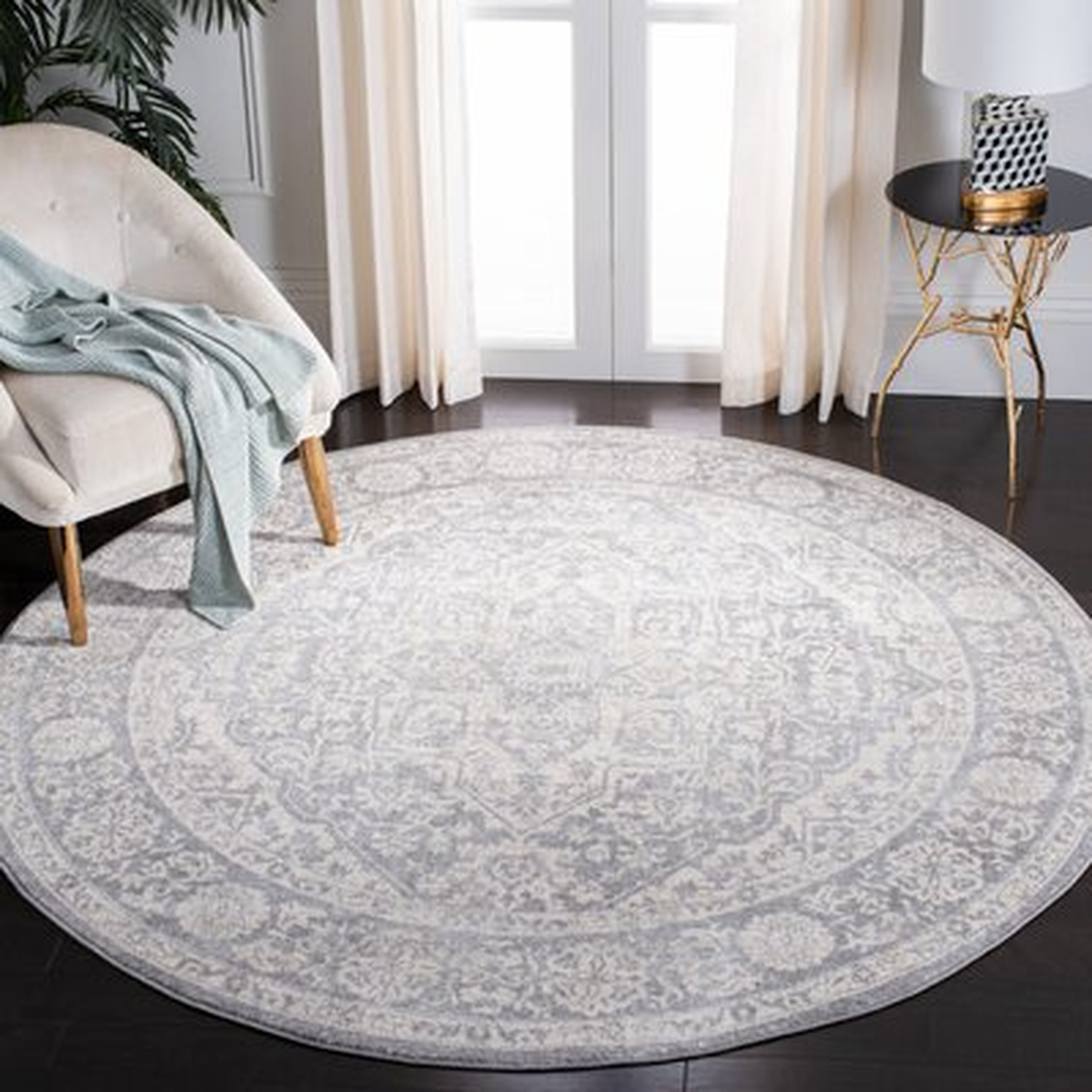 Altgeld Oriental Light Gray/Ivory Area Rug - Wayfair