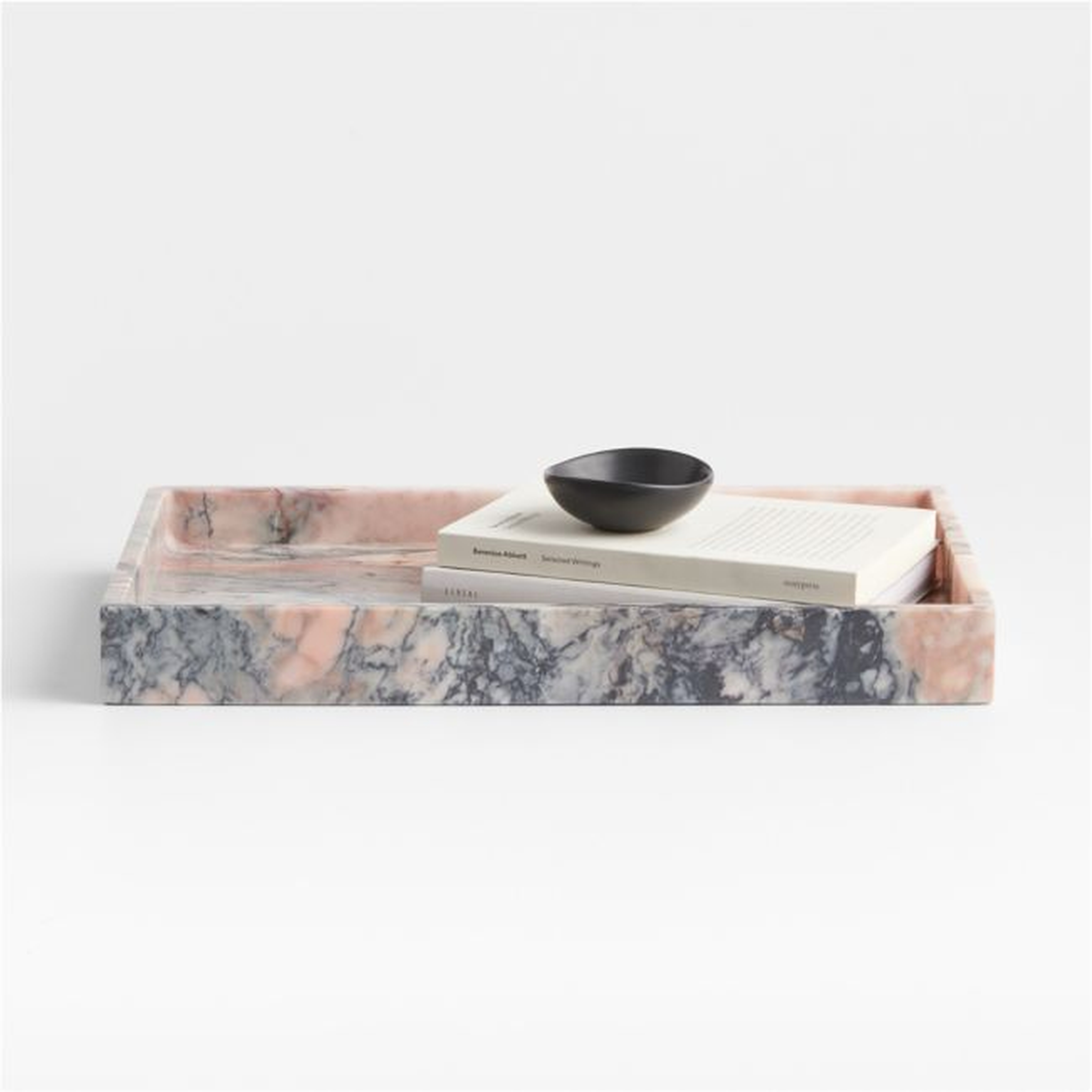 Leo Large Marble Tray 16" by Jake Arnold - Crate and Barrel