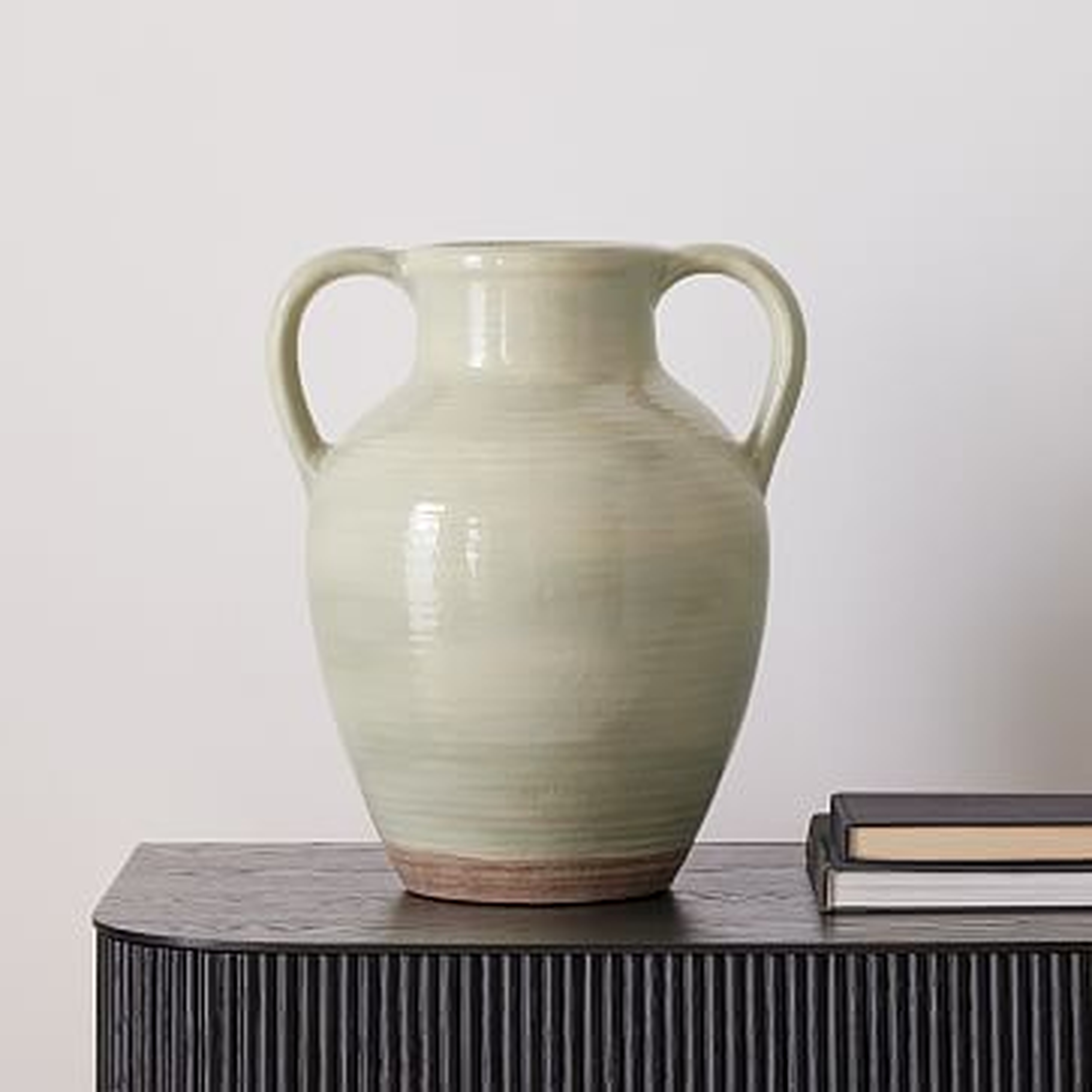 Jug Vases, Large Vase, Light Green, Ceramic, 15.5 in - West Elm