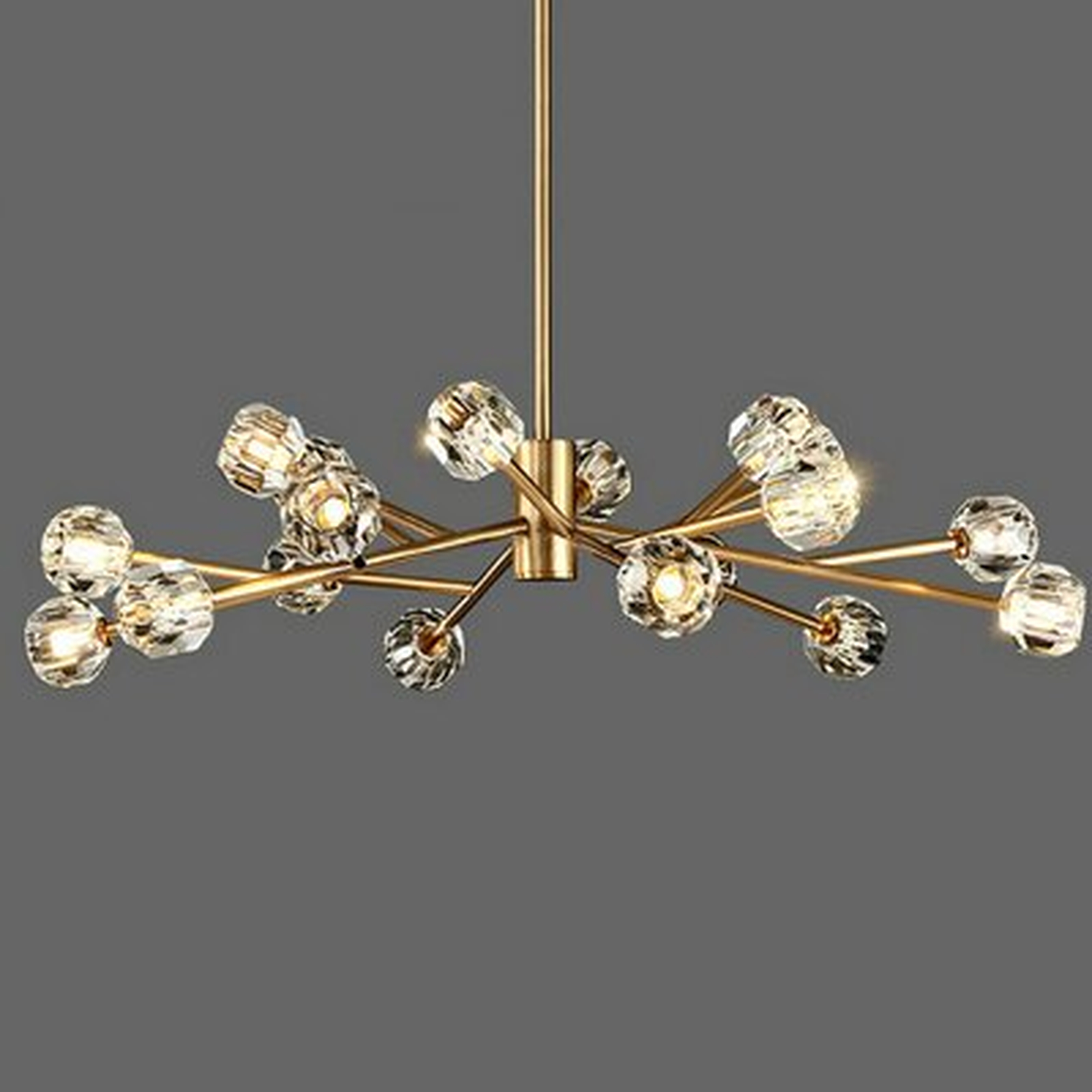 Modern Crystal 18-Light Chandeliers G9 LED Pendant Lamp Ceiling Fixtures - Wayfair