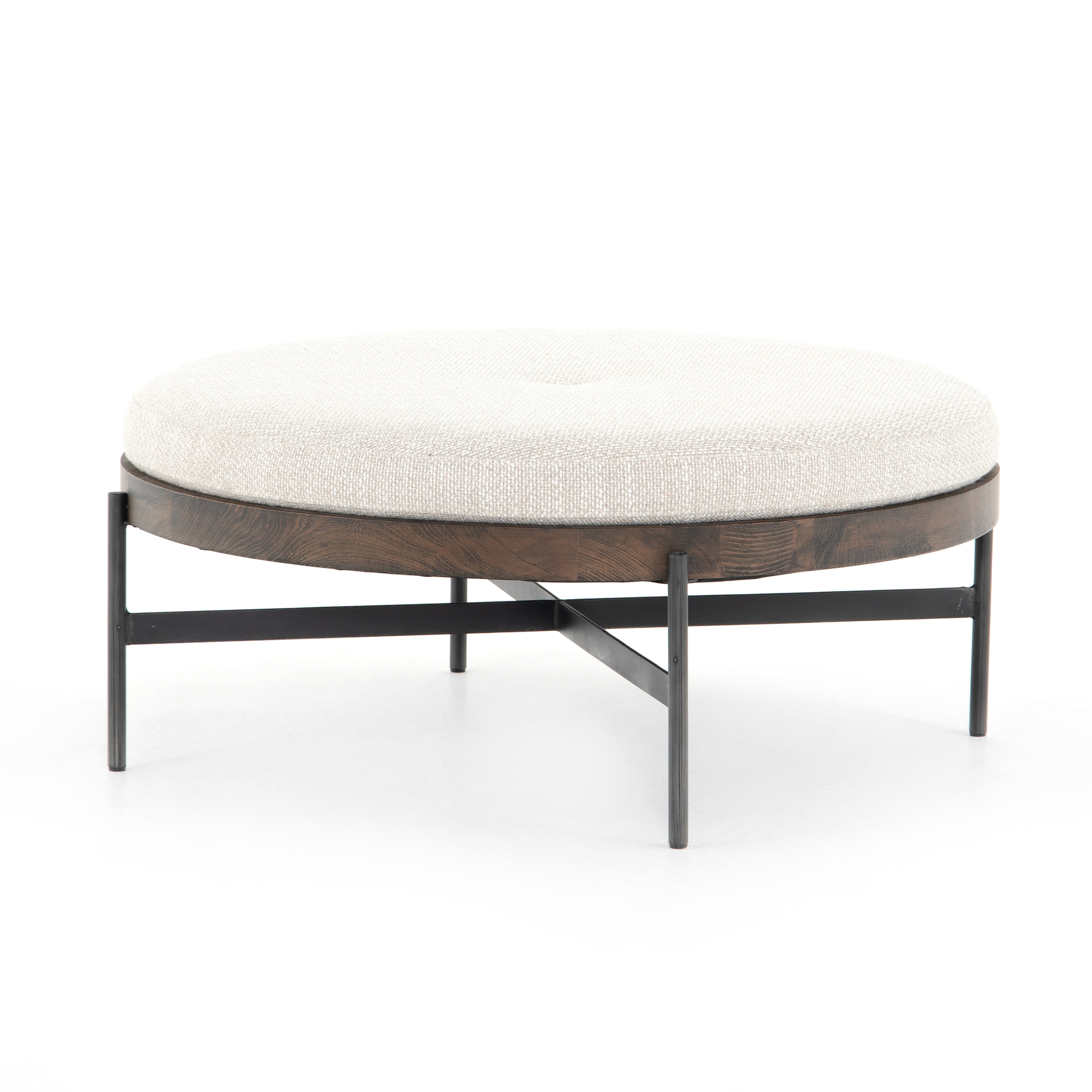Edwyn Large Ottoman-Gibson Wheat - Four Hands
