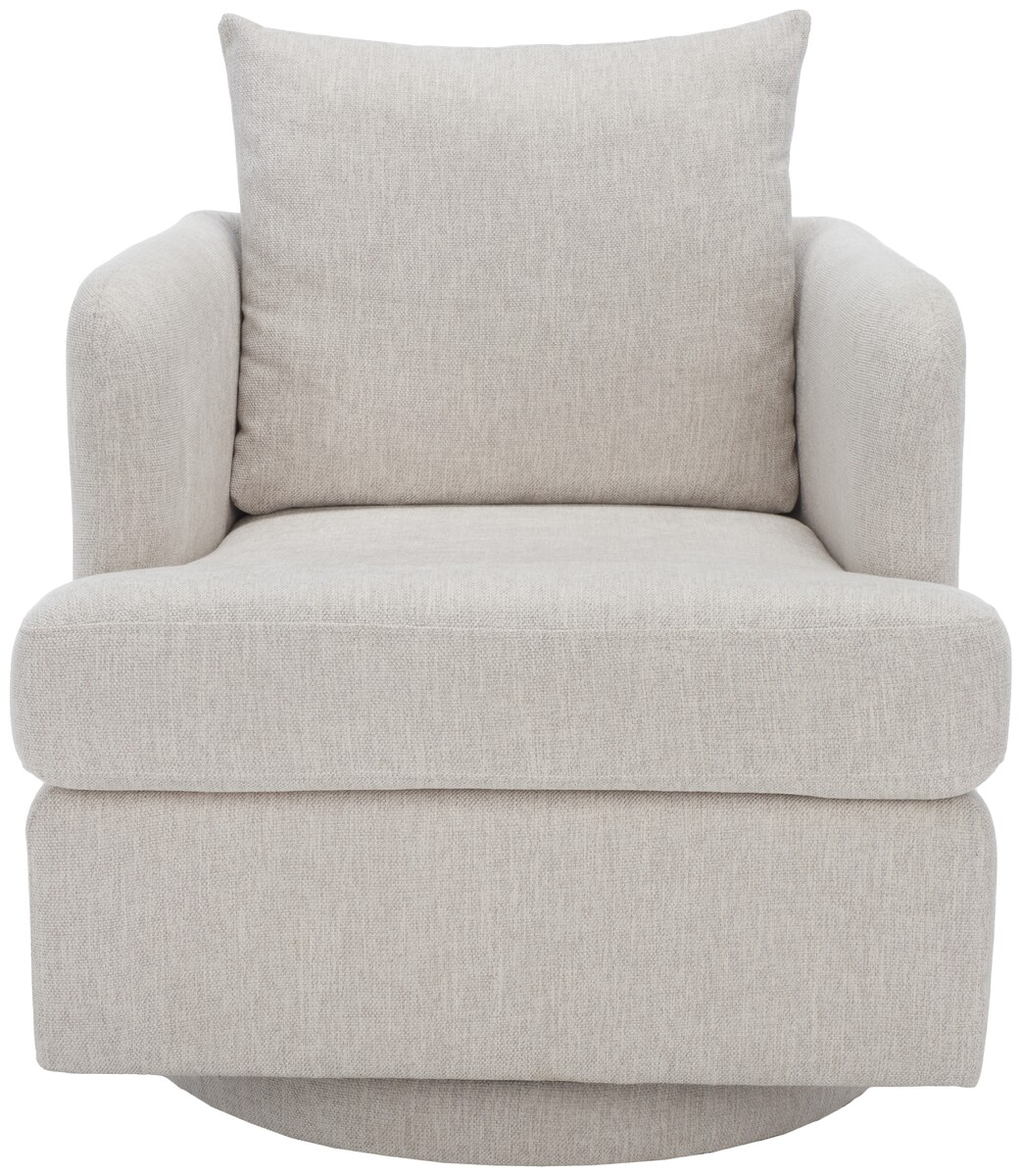 Abbelina Swivel Accent Chair - Taupe - Safavieh Couture