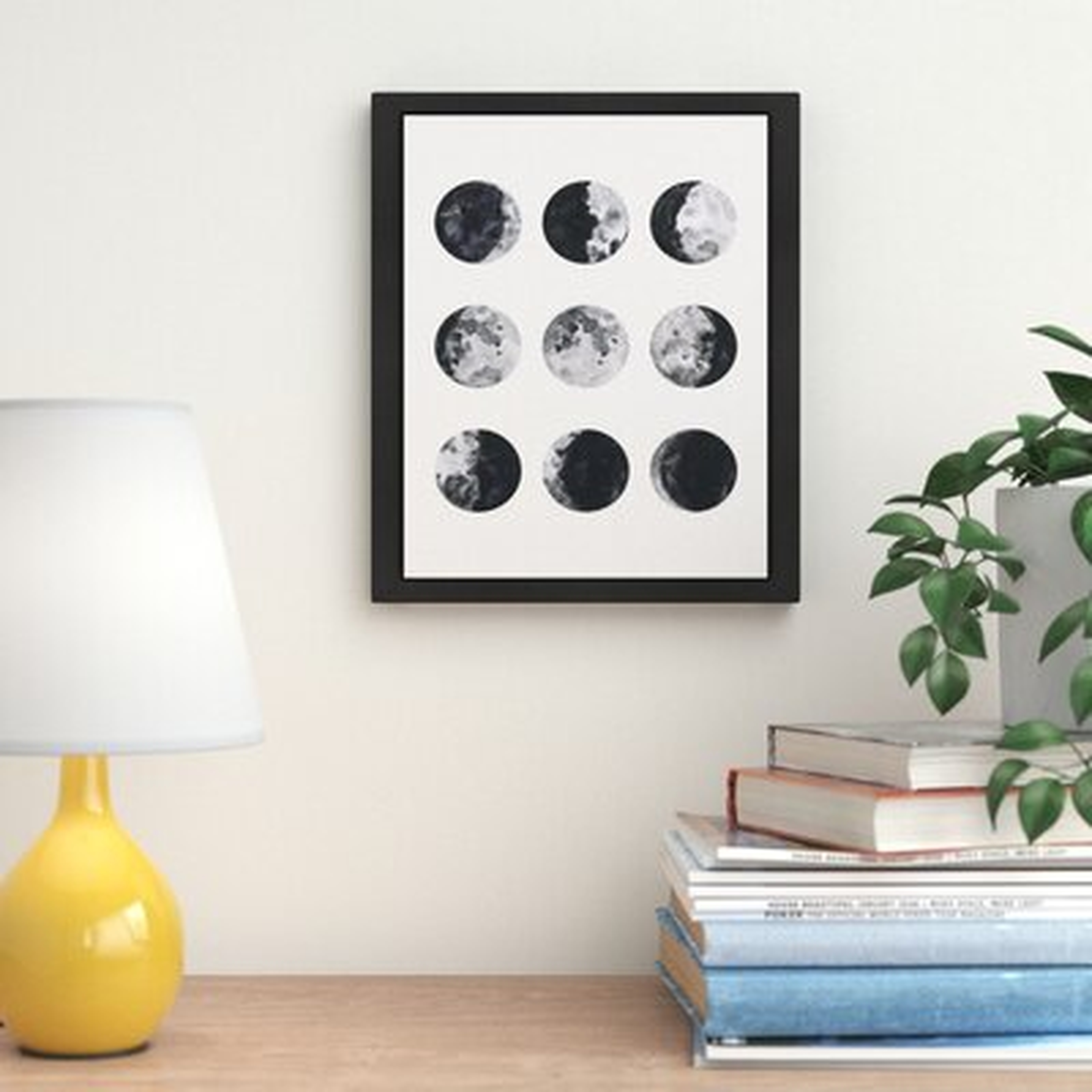 Moon Phases Watercolor I Framed Graphic Art - AllModern