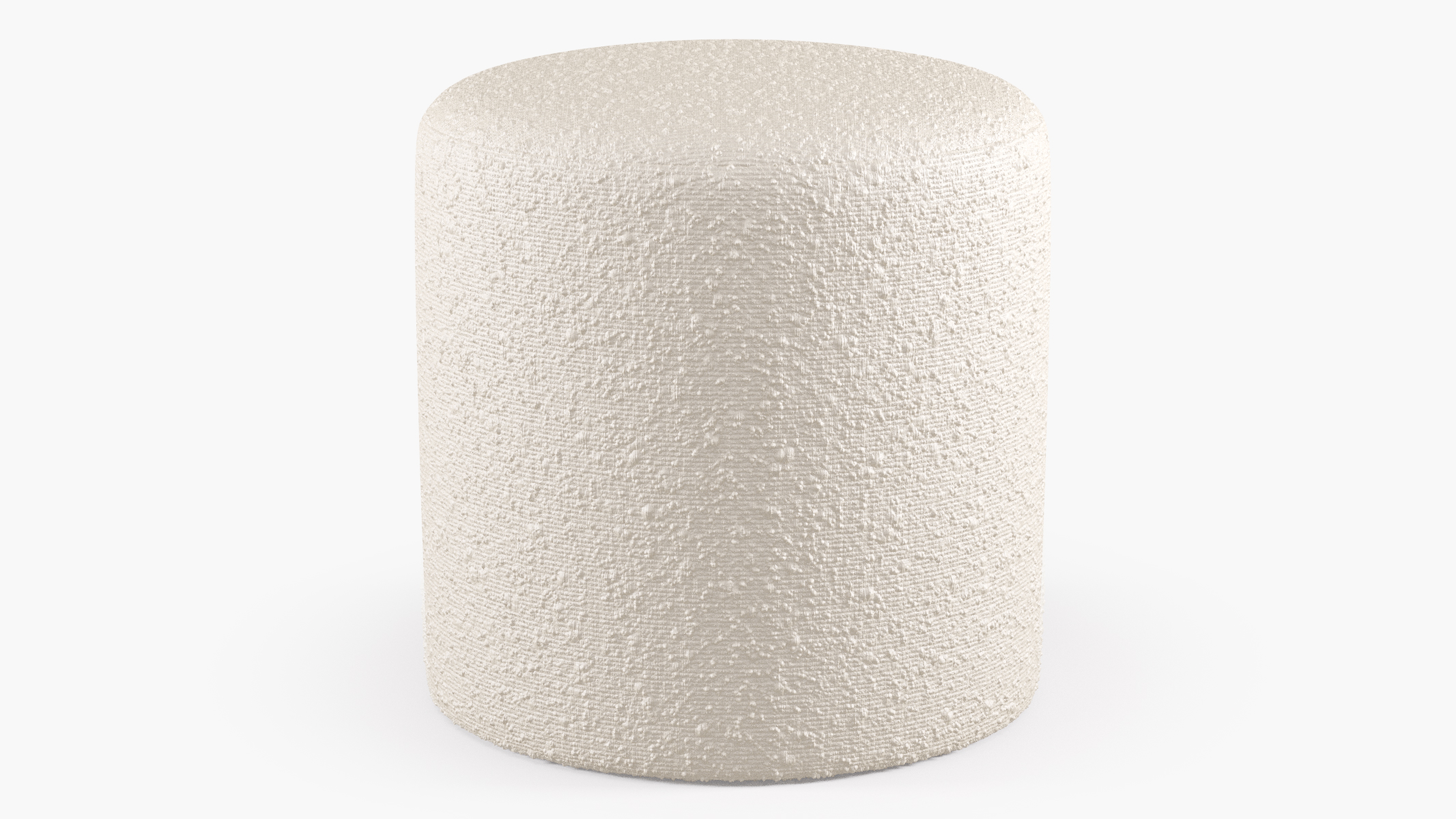 Drum Ottoman, Snow Boucle - The Inside