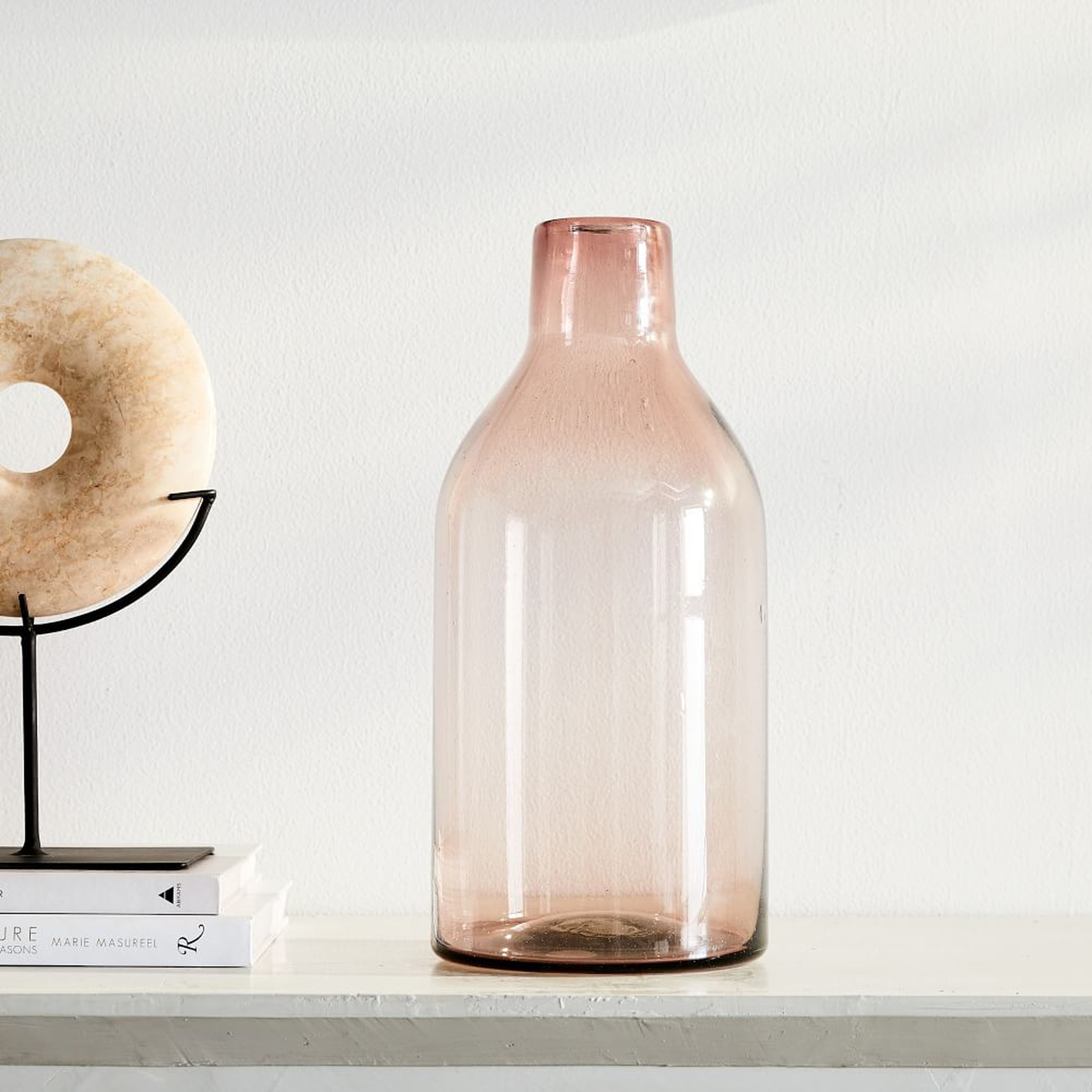 Pure Glass Vase, Jug, Currant, One Size - West Elm