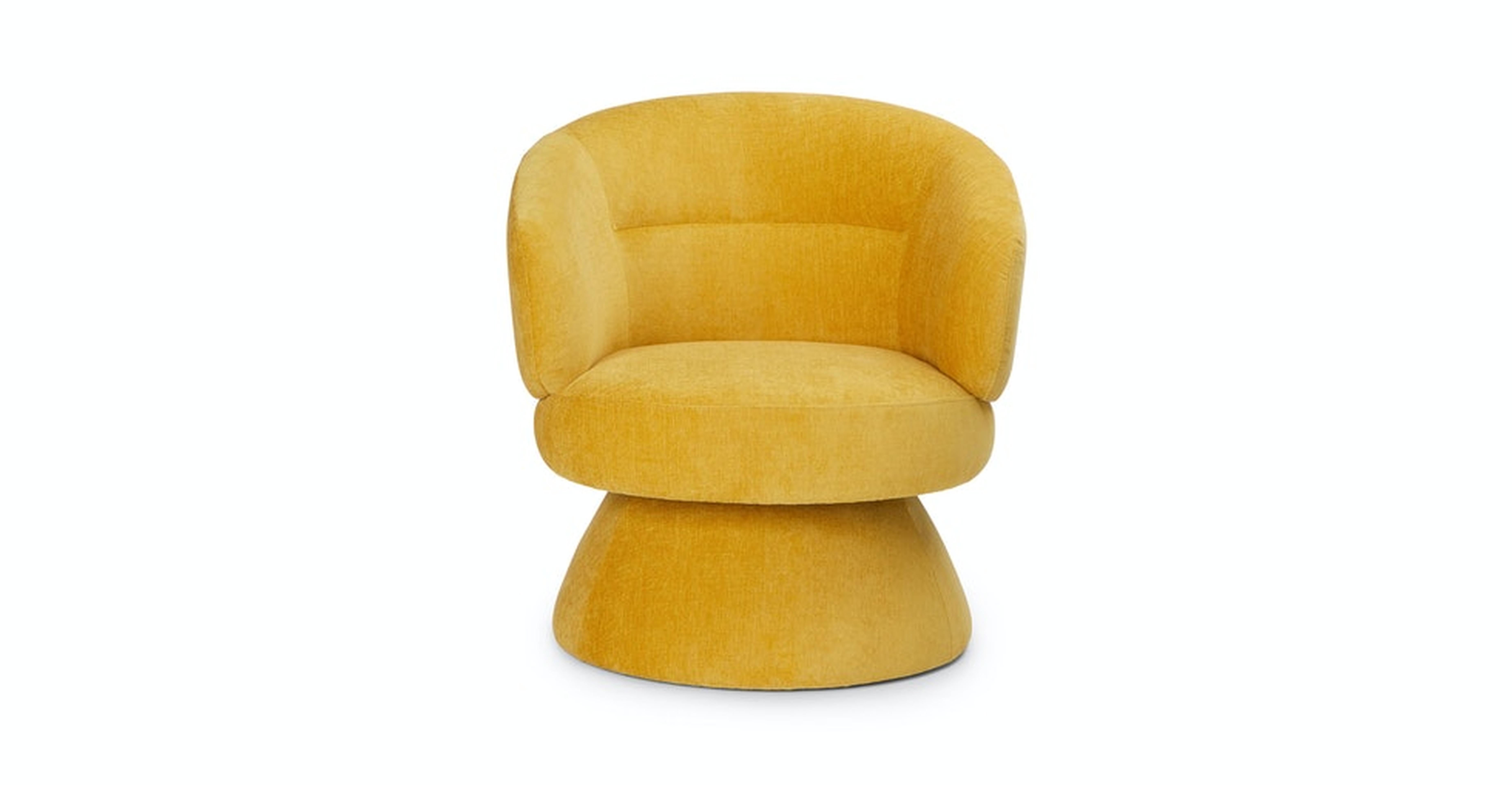 Makeva Marigold Yellow Swivel Chair - Article