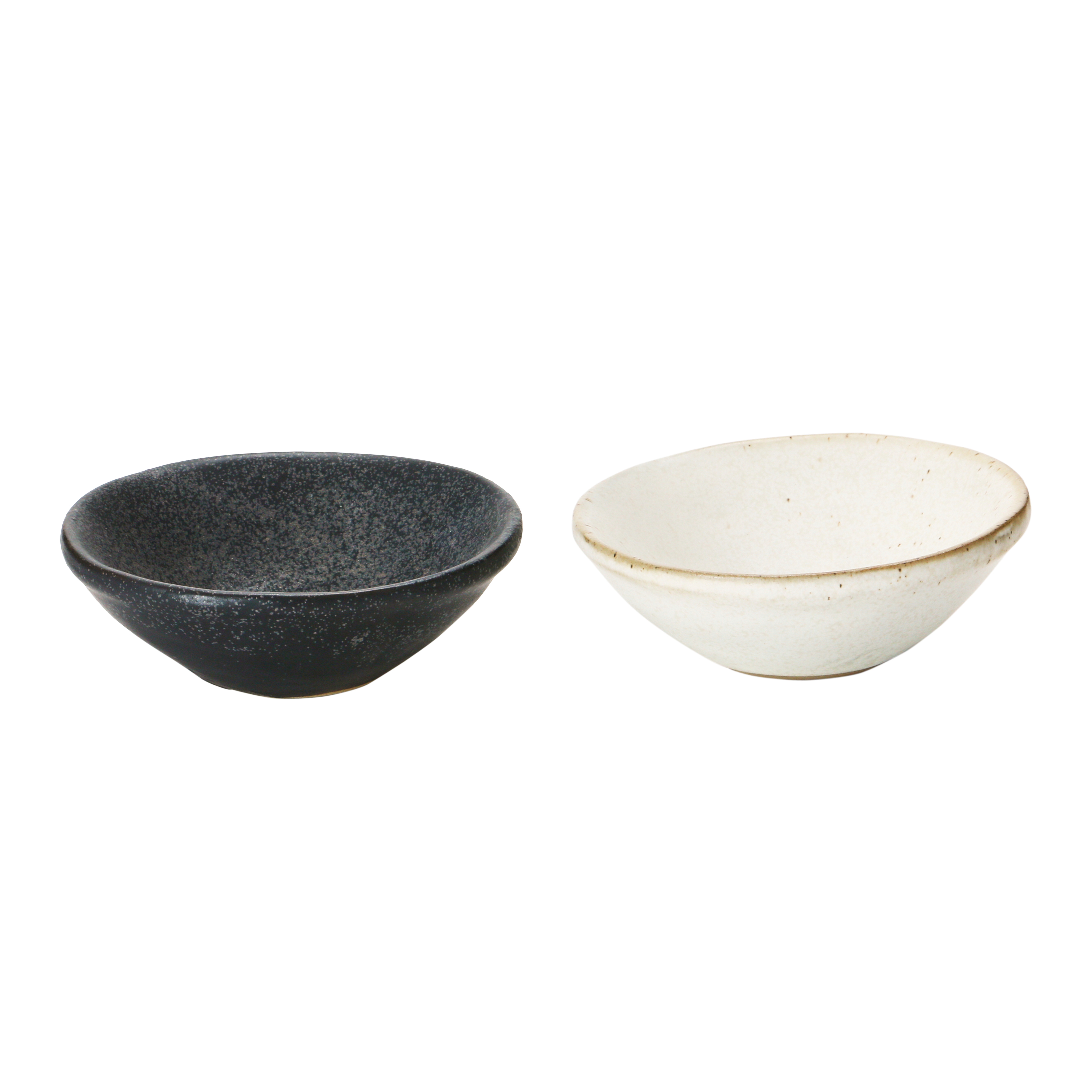 Set of 12, 3.5"D Stoneware Bowl With Reactive Glaze, White - Nomad Home