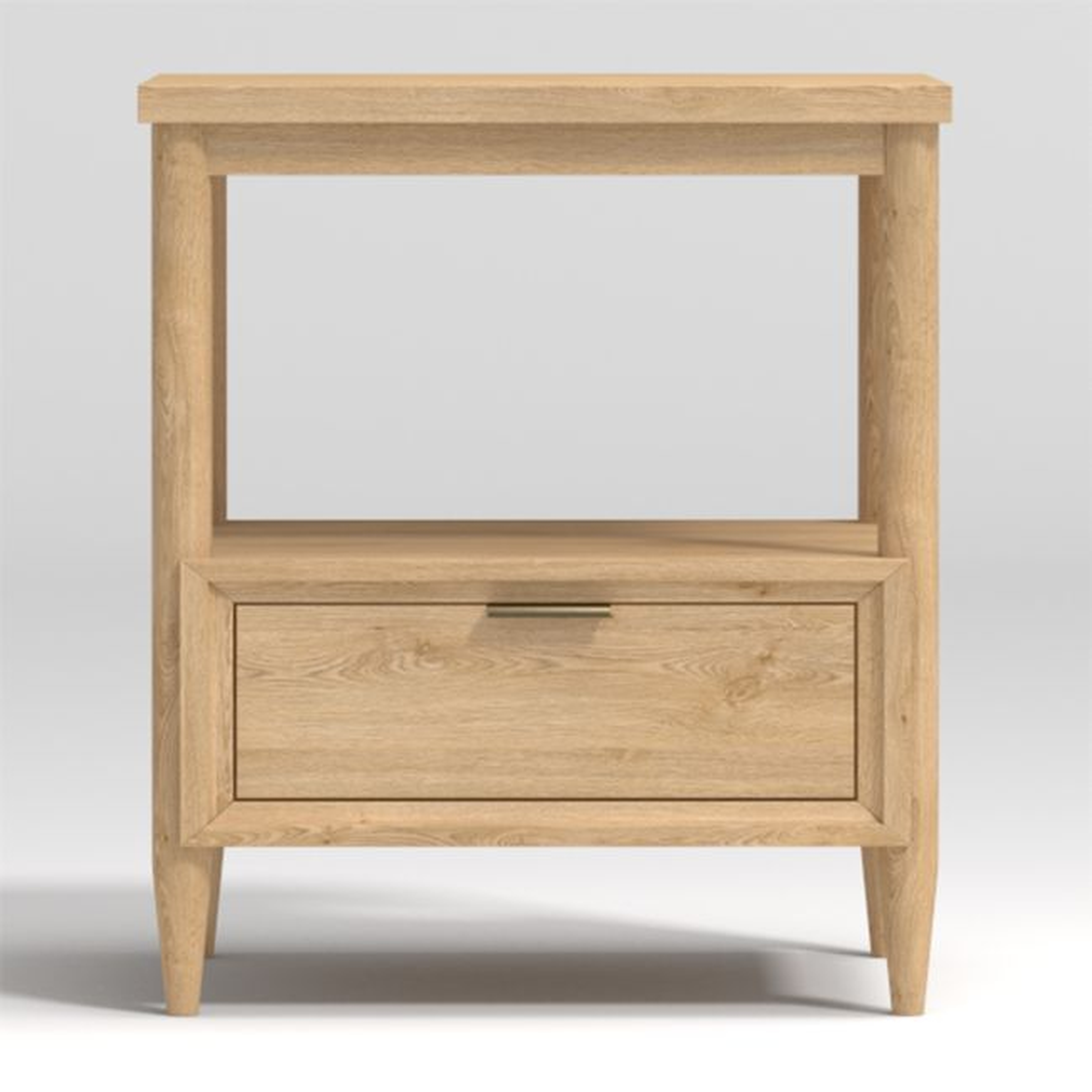 Bodie Natural Oak Wood Kids Nightstand with Drawer - Crate and Barrel