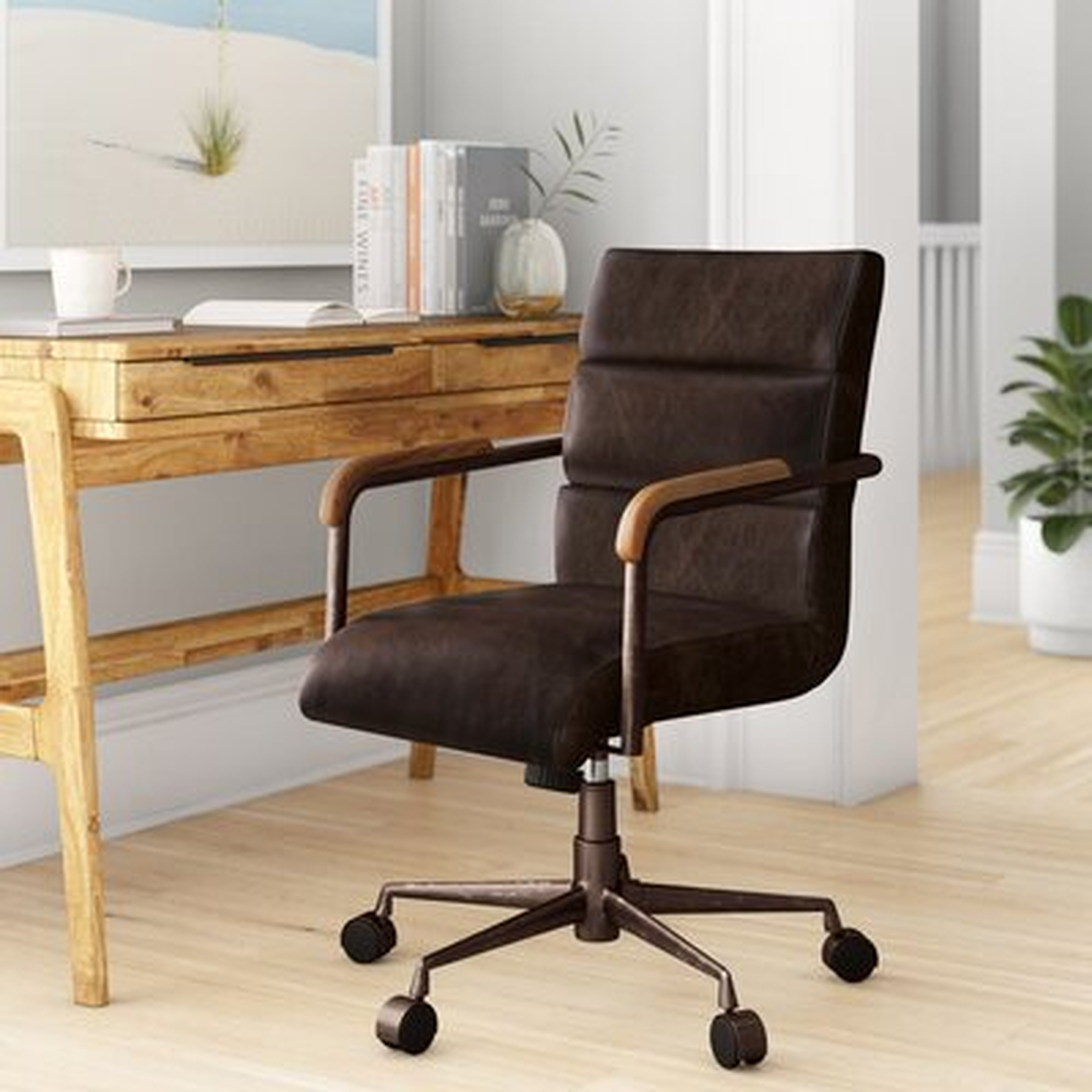 Hortencia Genuine Leather Conference Chair - Wayfair