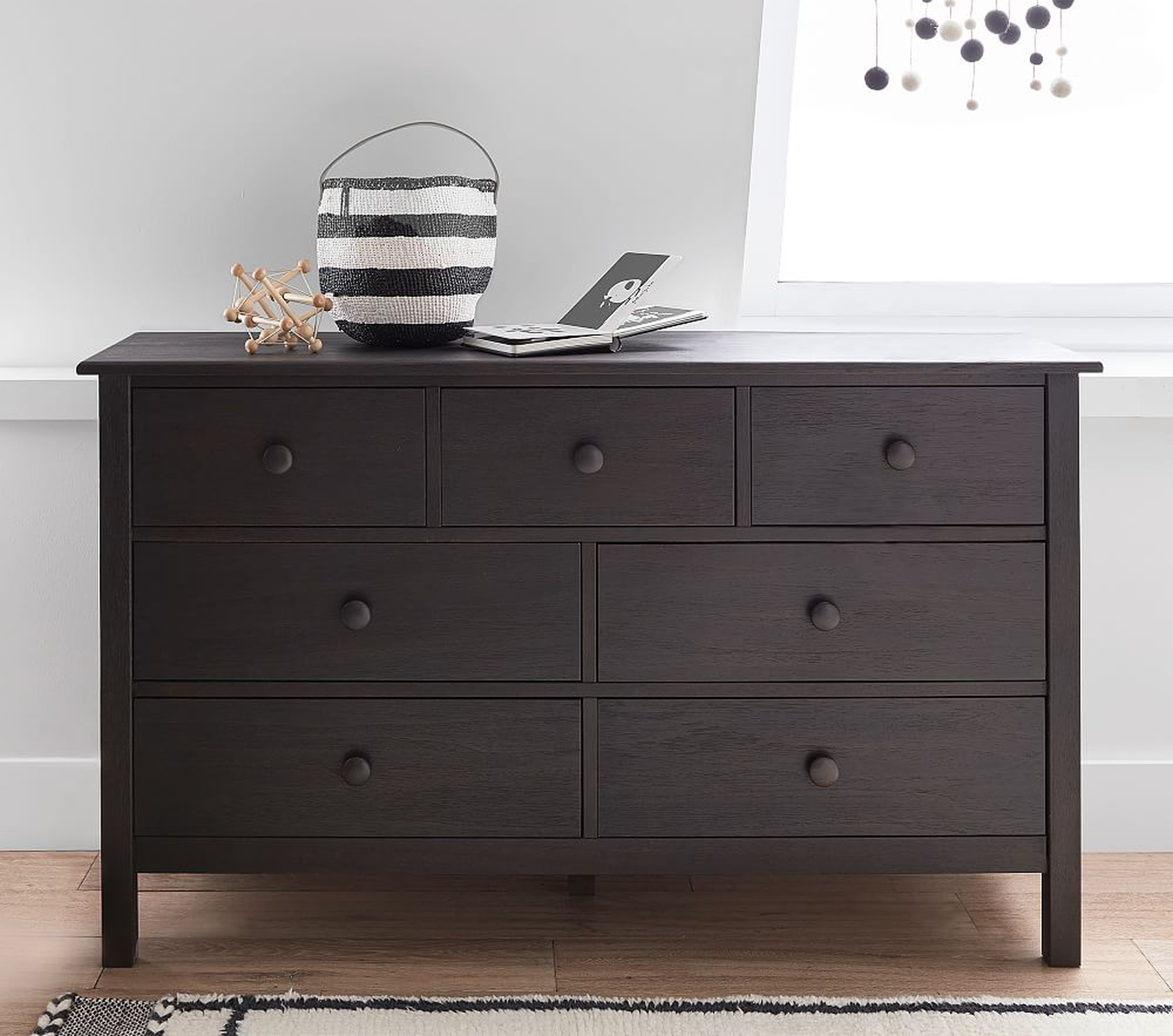 Kendall Extra-Wide Nursery Dresser, Weathered Slate, In-Home Delivery - Pottery Barn Kids