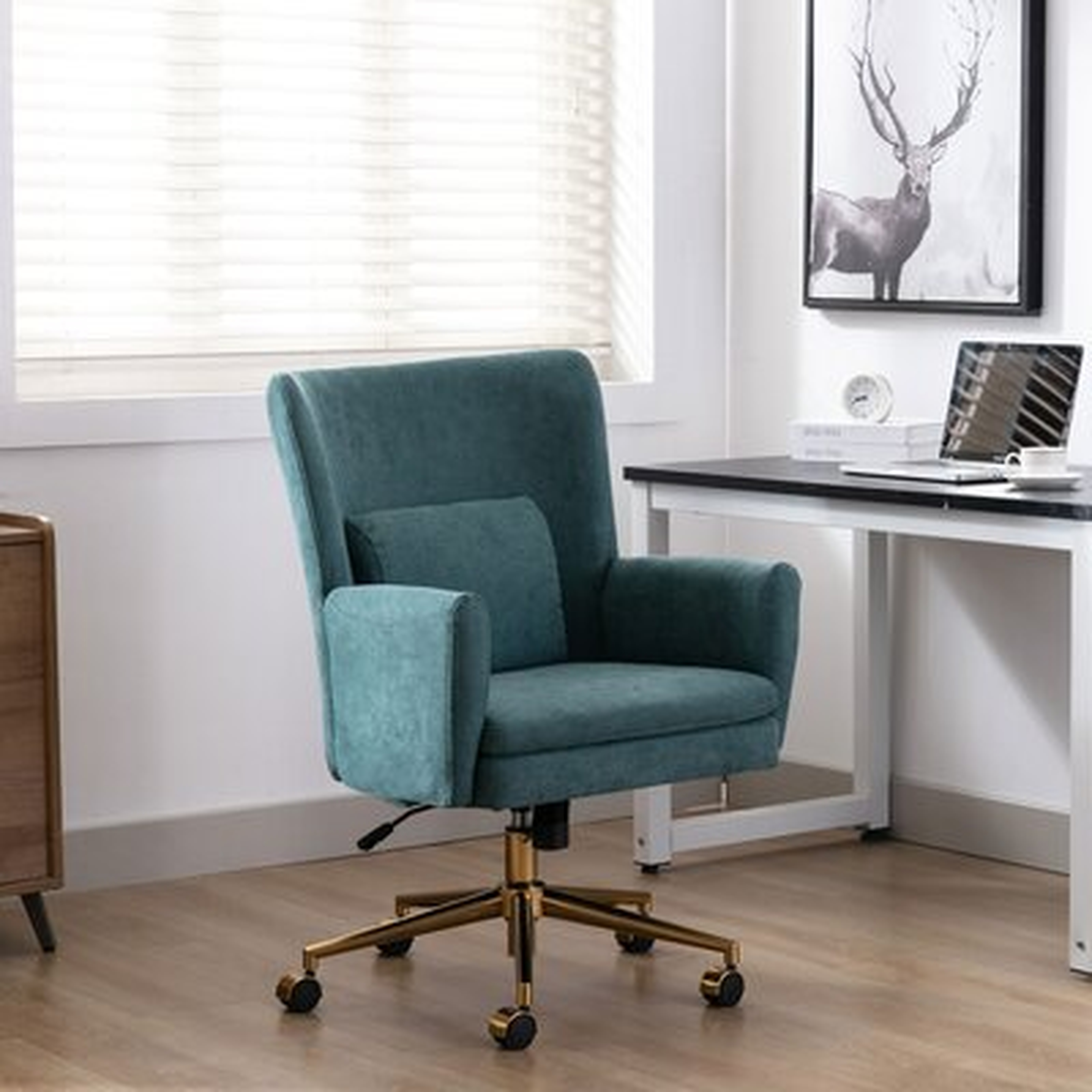 A&A Furniture, Task Chair,Large Size Home Office Chair With A Width Of 26.5 Inch,With Lumbar Support,For Living Room/Bed Room, Modern Leisure Office Chair (Green) - Wayfair