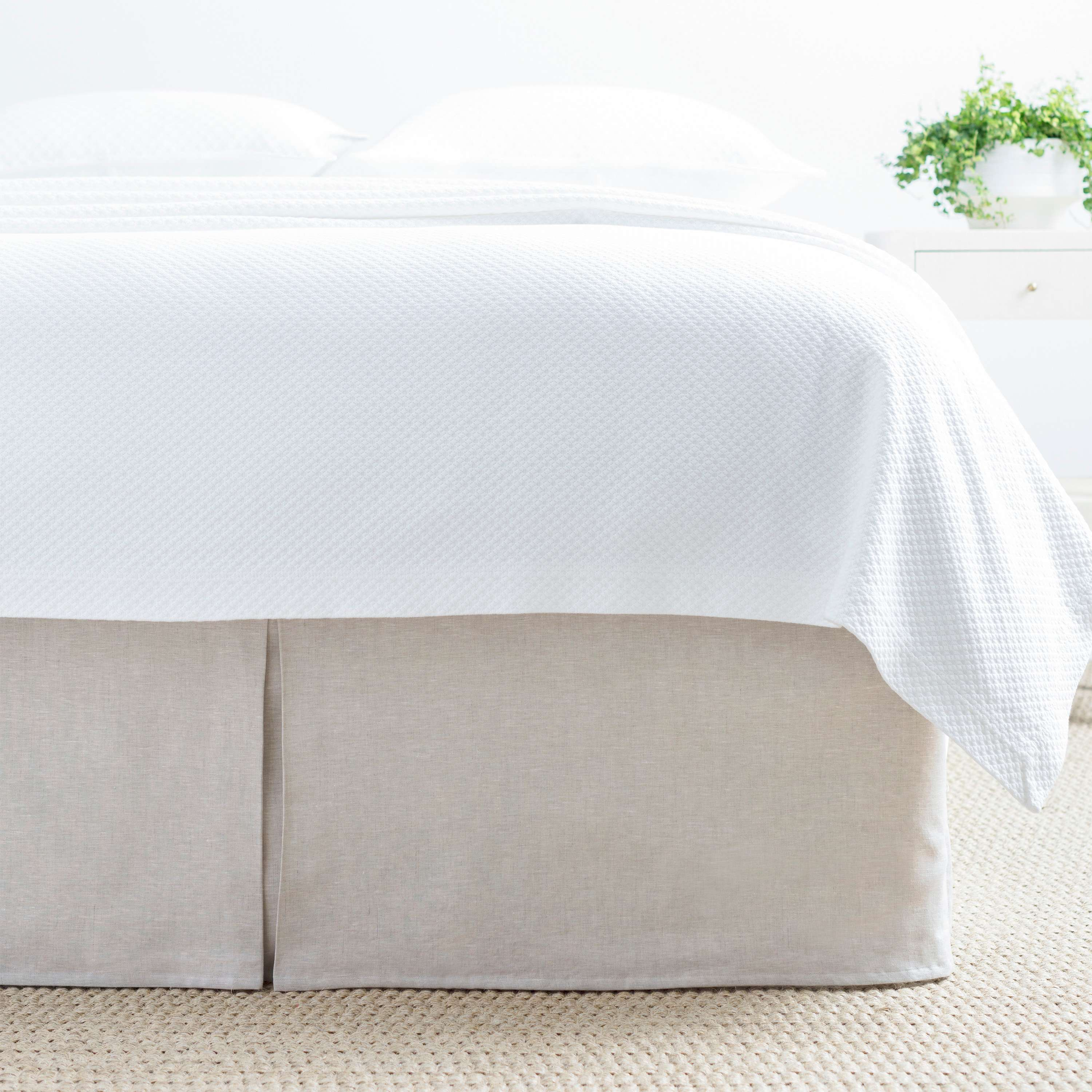 Lush Linen Natural Bed Skirt - Dash and Albert