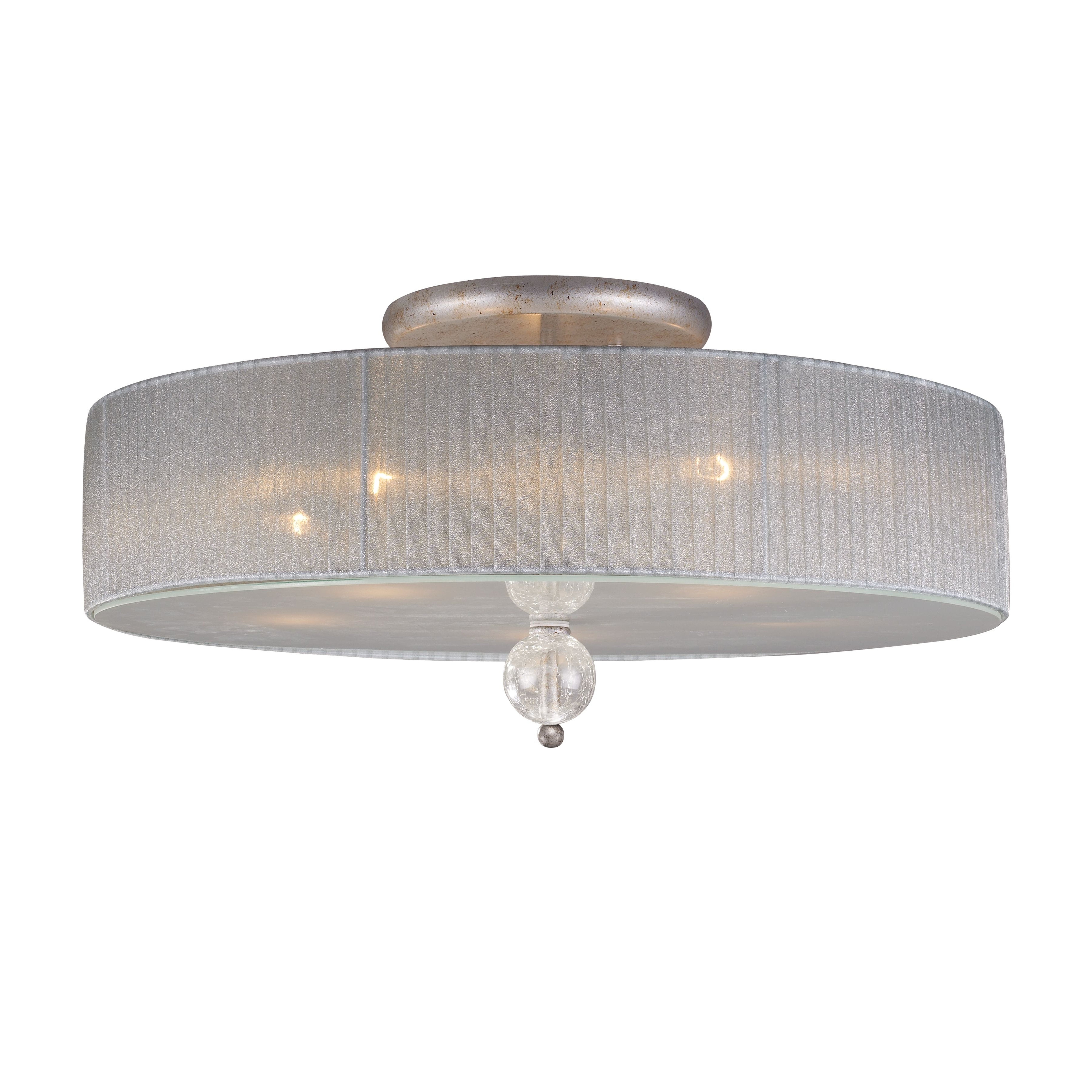 Alexis 23'' Wide 5-Light Semi Flush Mount - Antique Silver - Elk Home