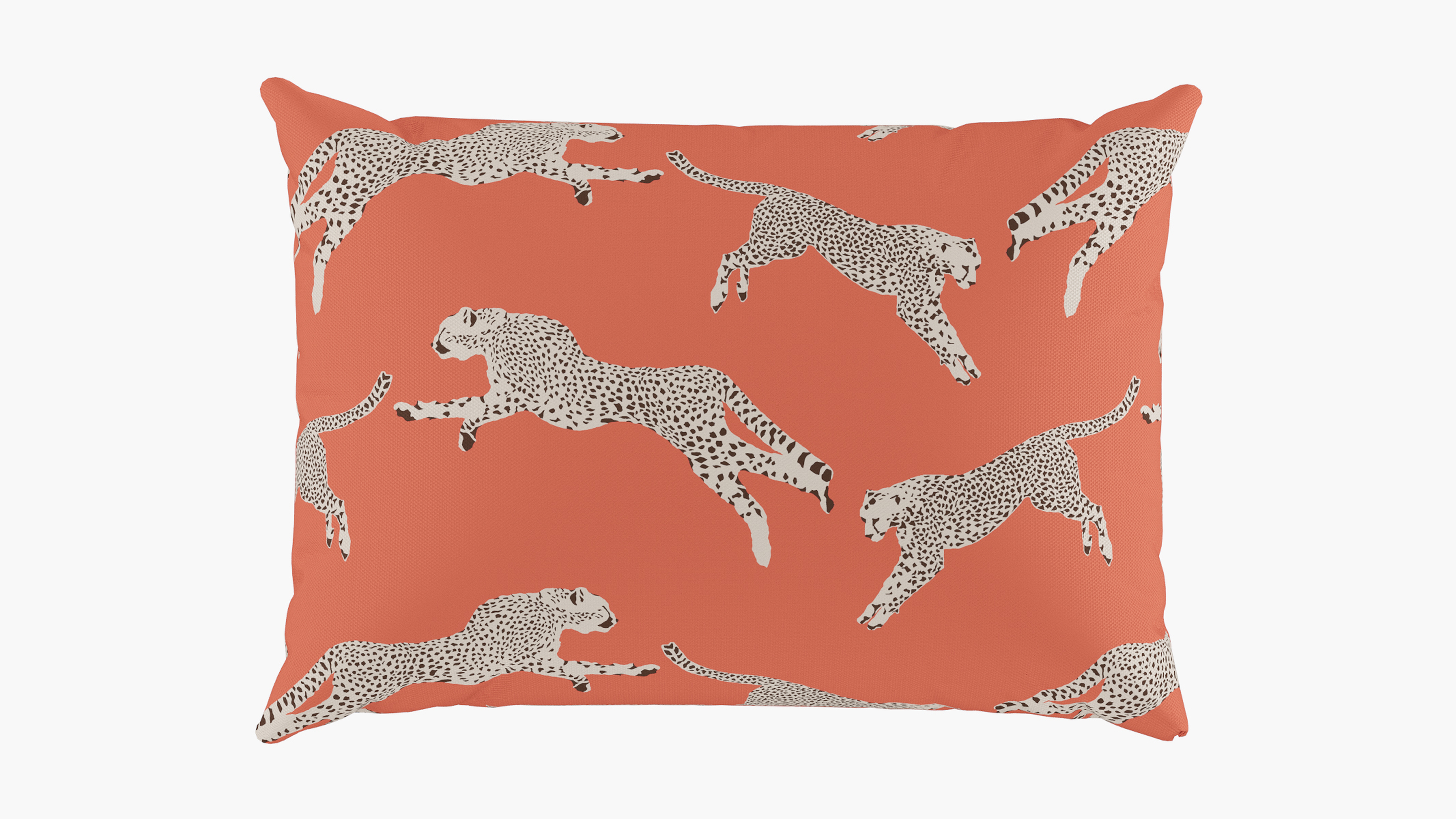 Outdoor 14" x 20" Lumbar Pillow, Henna Cheetah, 14" x 20" - The Inside
