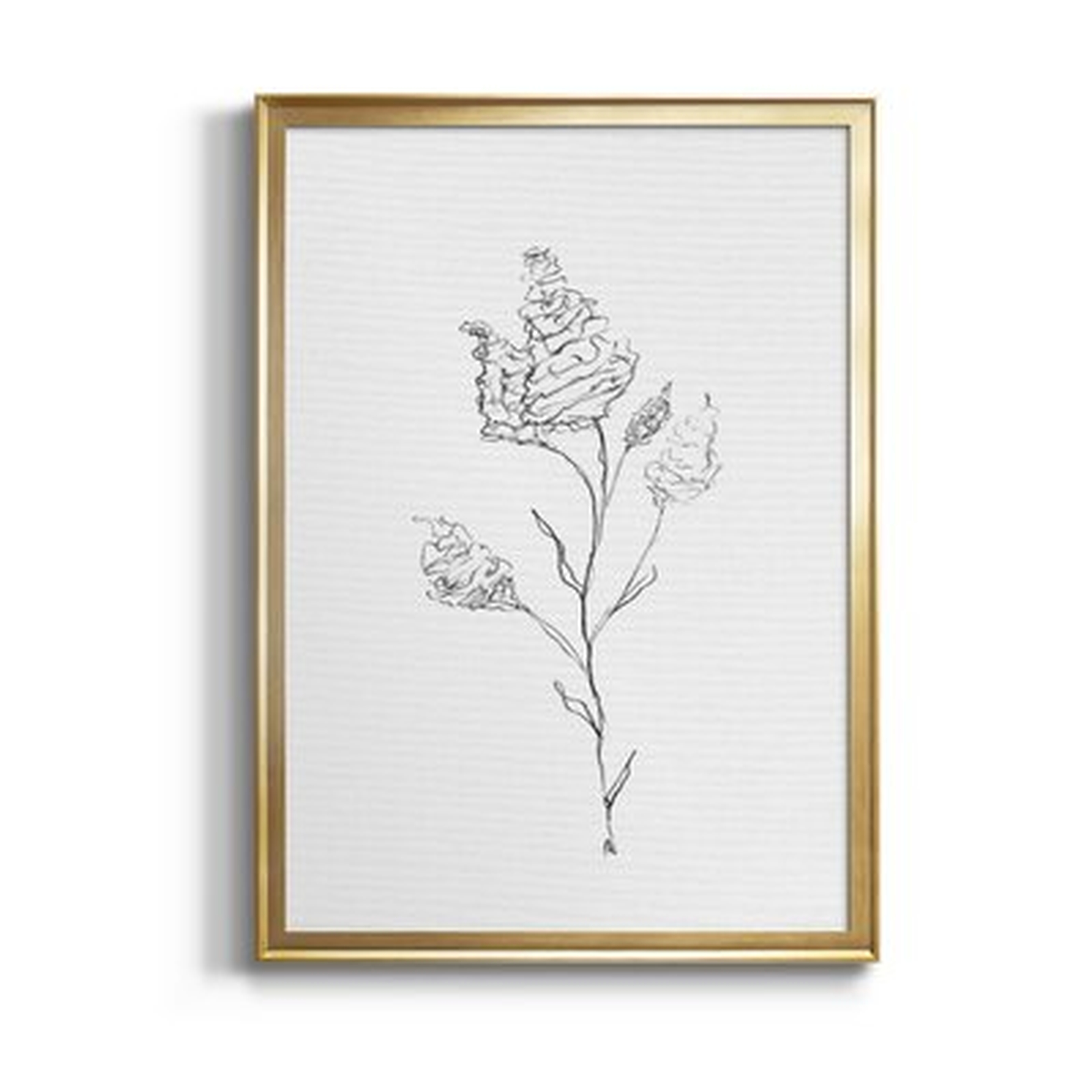 Floral Sketch I - Picture Frame Print on Canvas - Wayfair