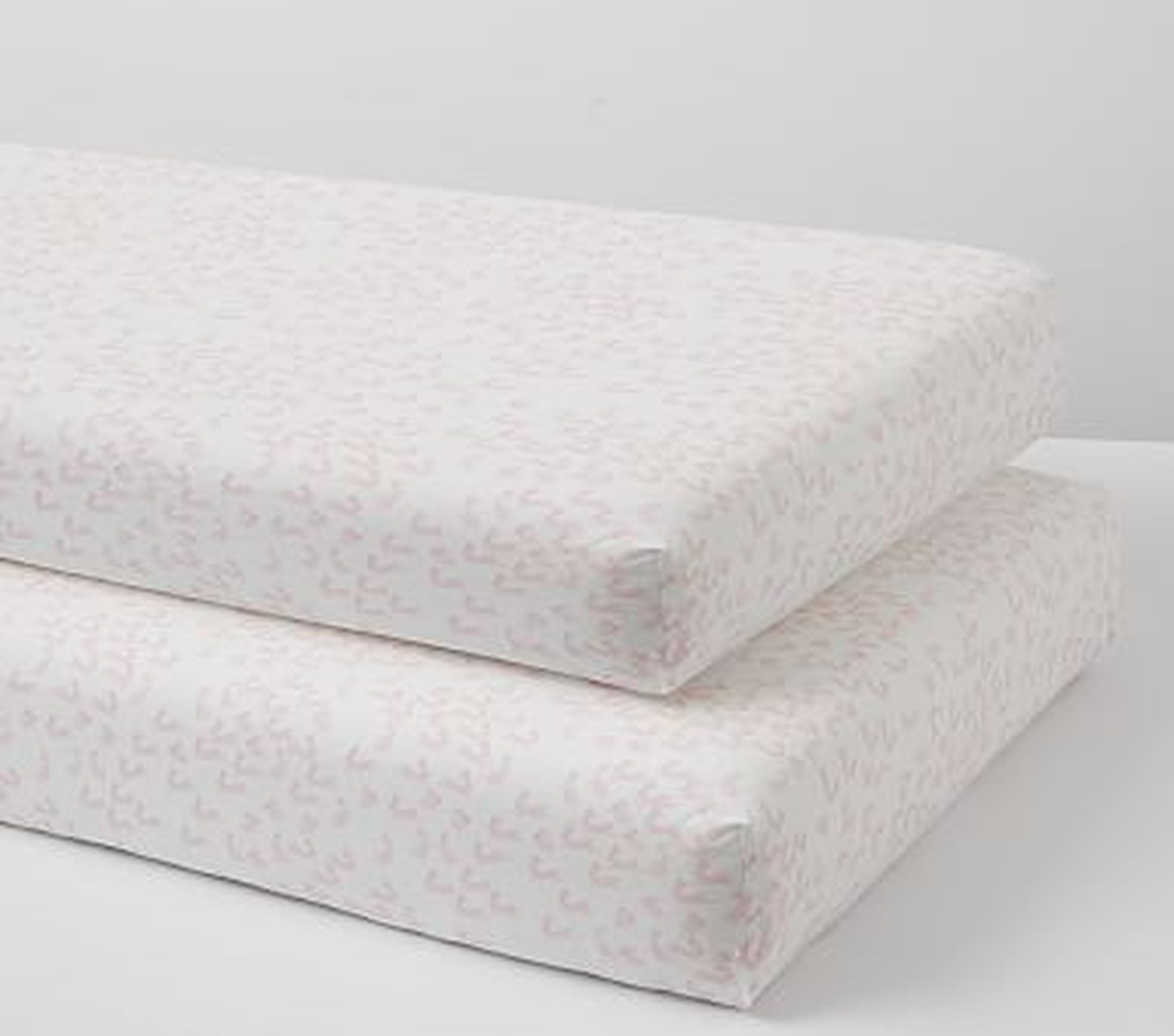 Organic Watercolor Bunny Crib Fitted Sheet Set of 2, Multi - Pottery Barn Kids