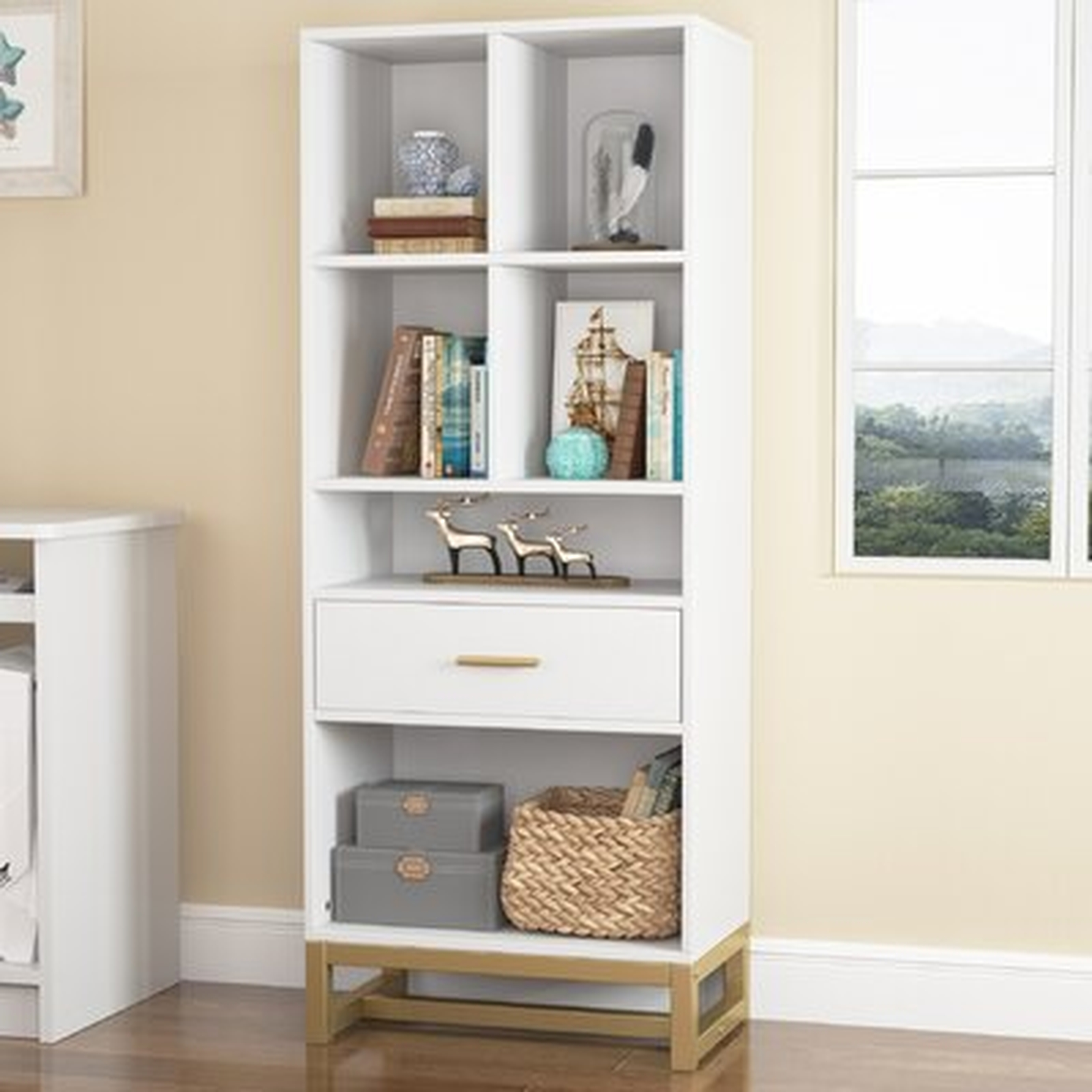 5-Tier Modern Freestanding Bookcase With 6 Cubes Storage And Drawer - Wayfair